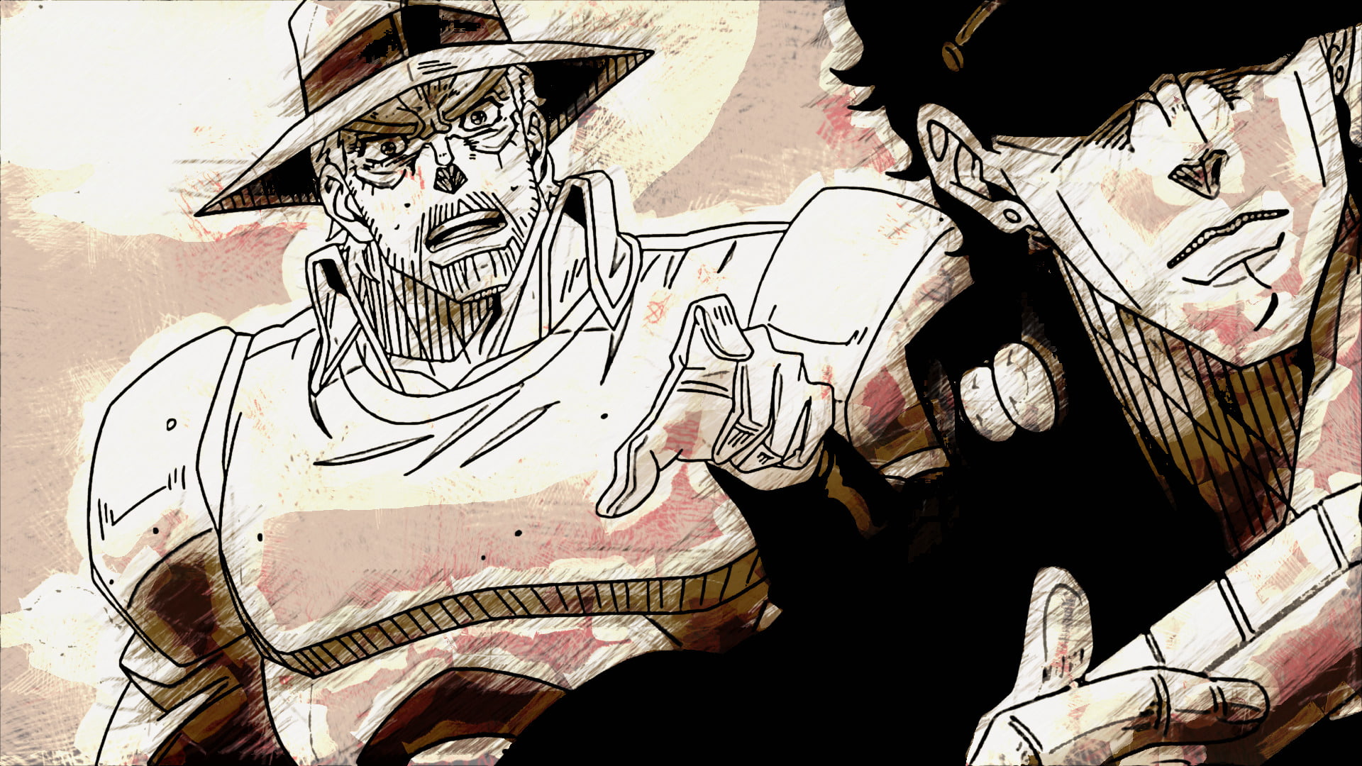 1080P, Jotaro Kujo, Anime, Joseph Joestar, Jojos Bizarre Adventure, HD Wallpaper