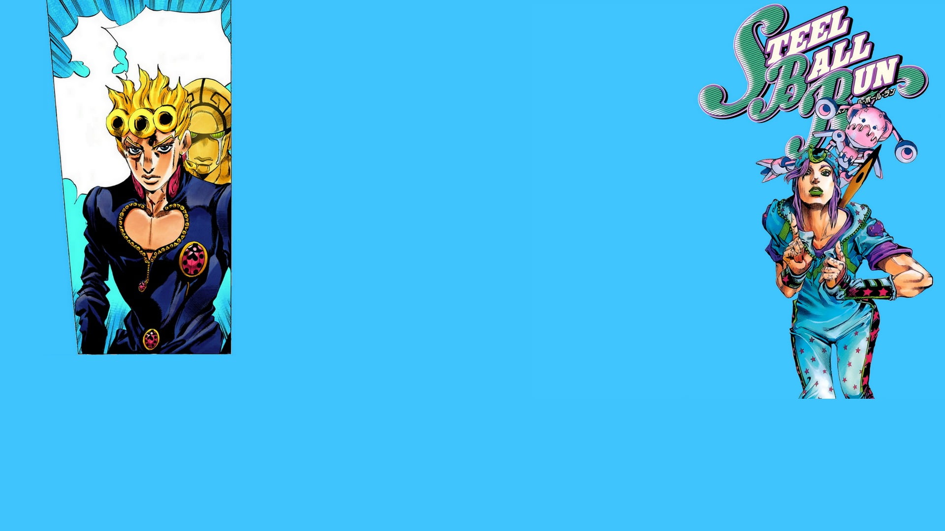 full length, representation, clothing, costume, JoJos Bizarre Adventure, studio shot, front view, human representation, 1080P, young men, blue, creativity, HD Wallpaper