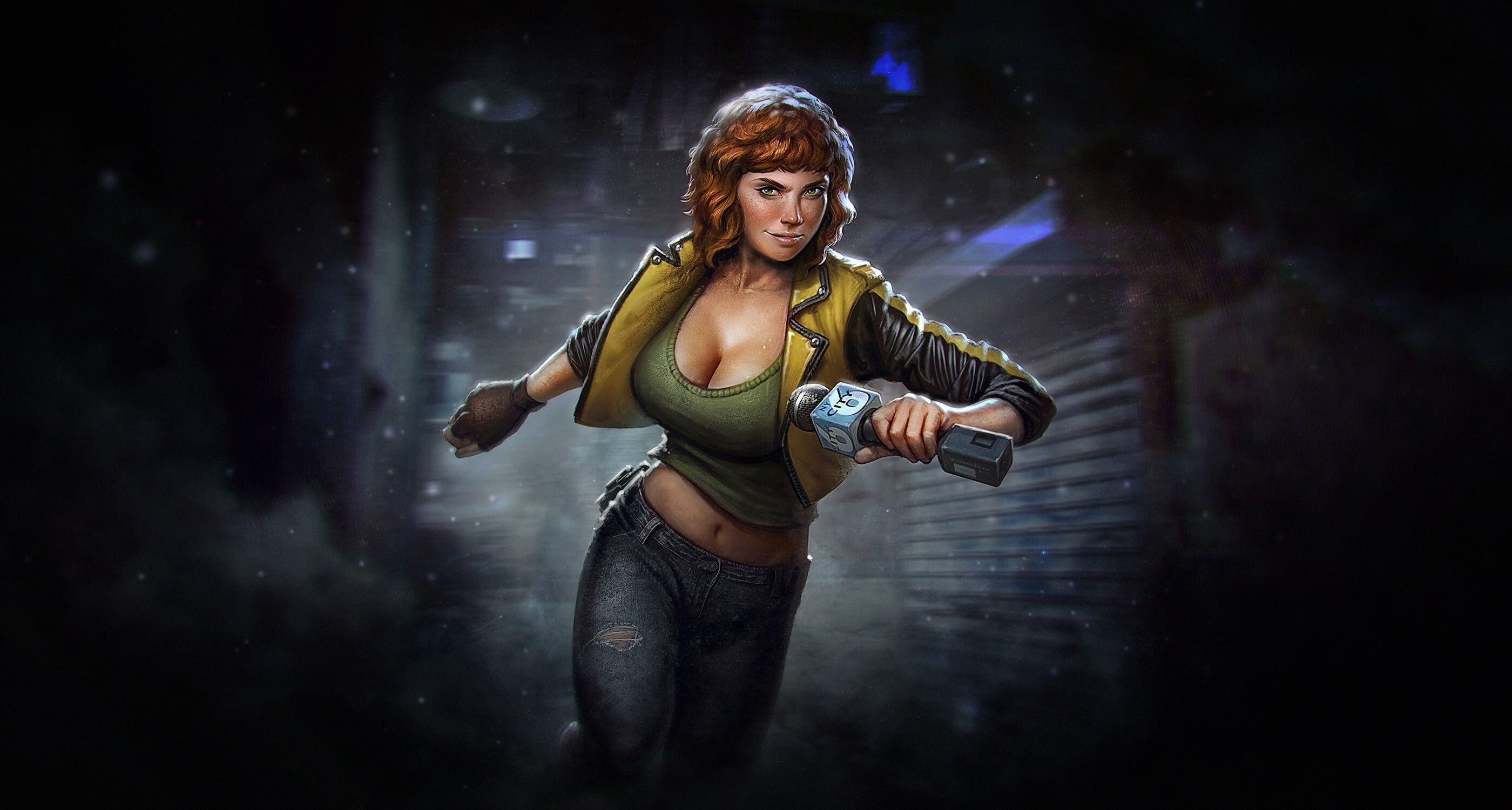 2K, fantasy girl, Alex Borsuk, April ONeil (TMNT), Teenage Mutant Ninja Turtles, artwork, HD Wallpaper