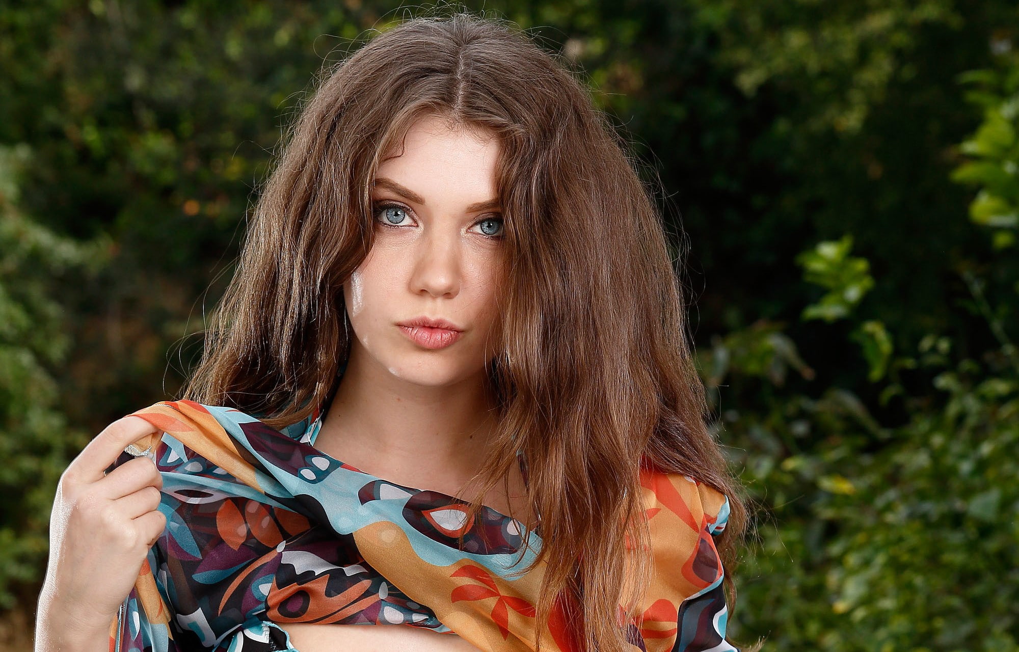model, women, blue eyes, face, 1080P, Elena Koshka, HD Wallpaper