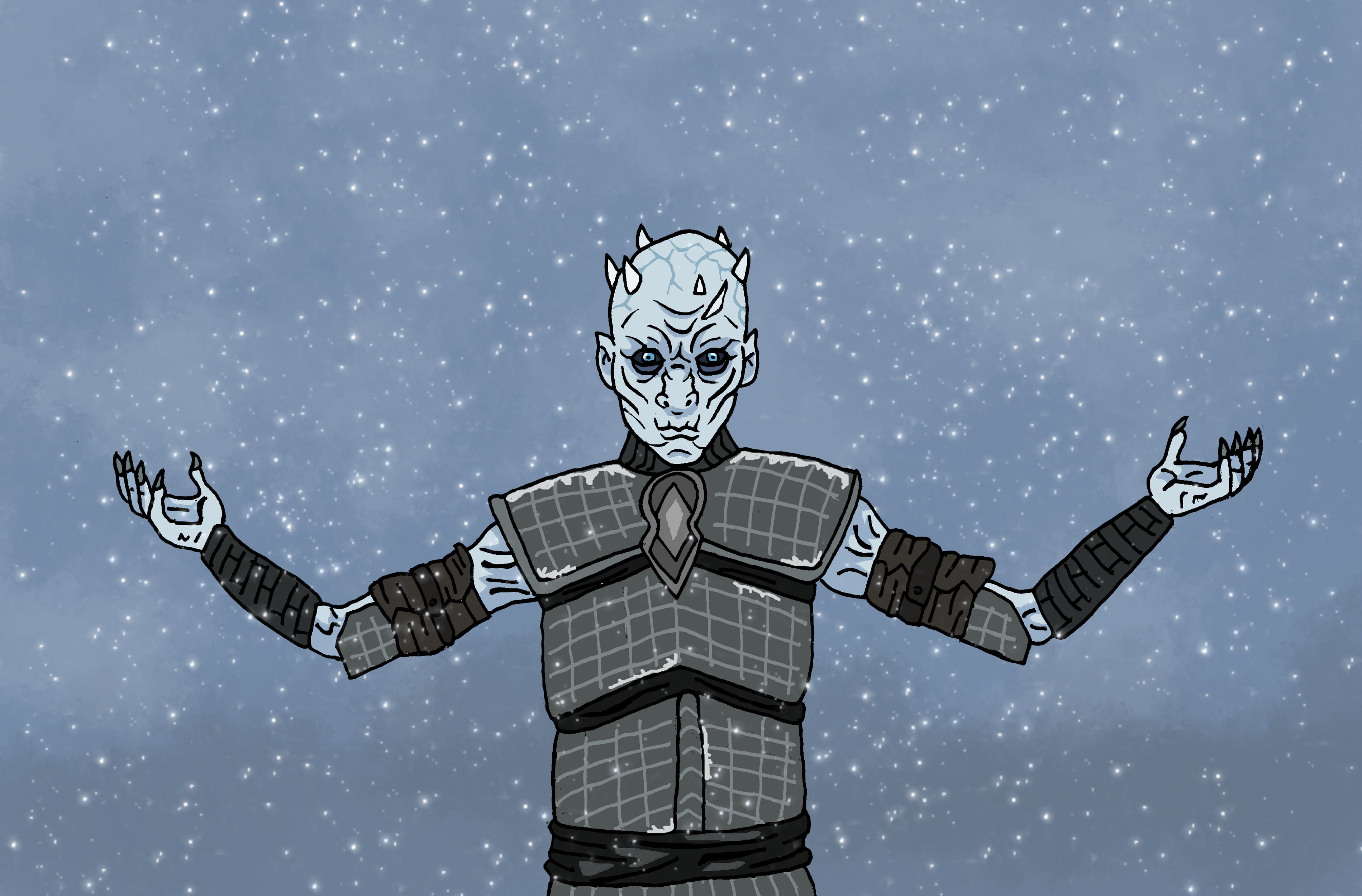 deviantart, tv shows, game of thrones, sky, human arm, 4k, white walkers, emotion, hd, artwork, cloud - sky, nature, architecture, young men, one person, HD Wallpaper
