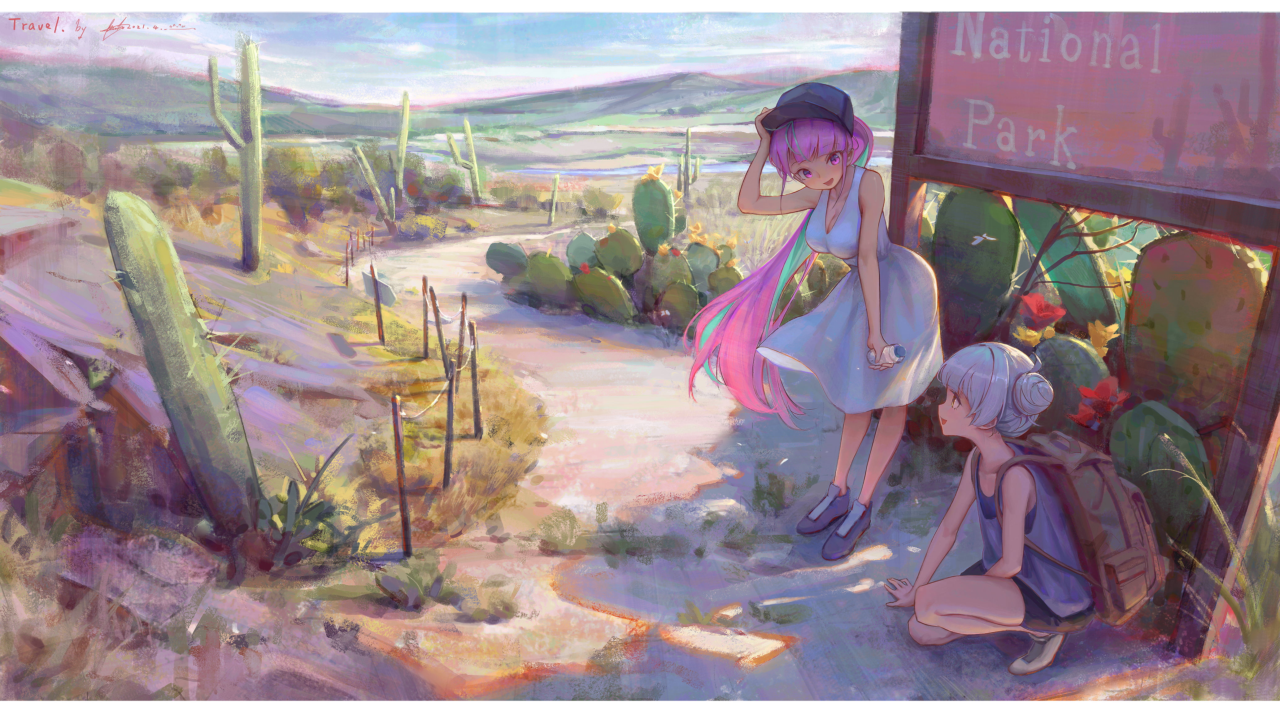 Hololive, BWH, Minato Aqua, Murasaki Shion, anime girls, 4K, anime, HD Wallpaper