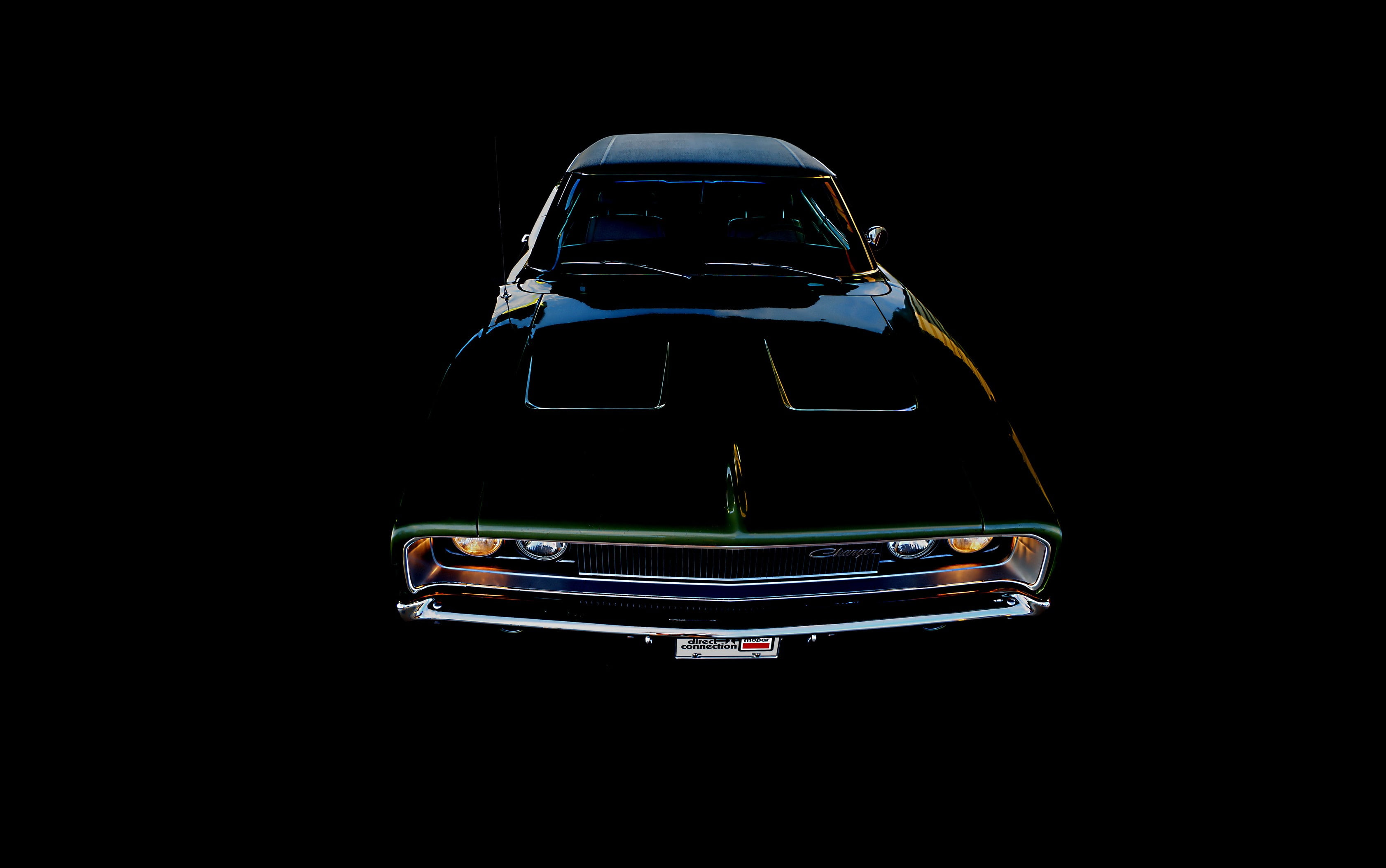 Dodge, electricity, black cars, night, black, still life, studio shot, mode of transportation, reflection, close-up, transparent, multi colored, minimalism, HD Wallpaper