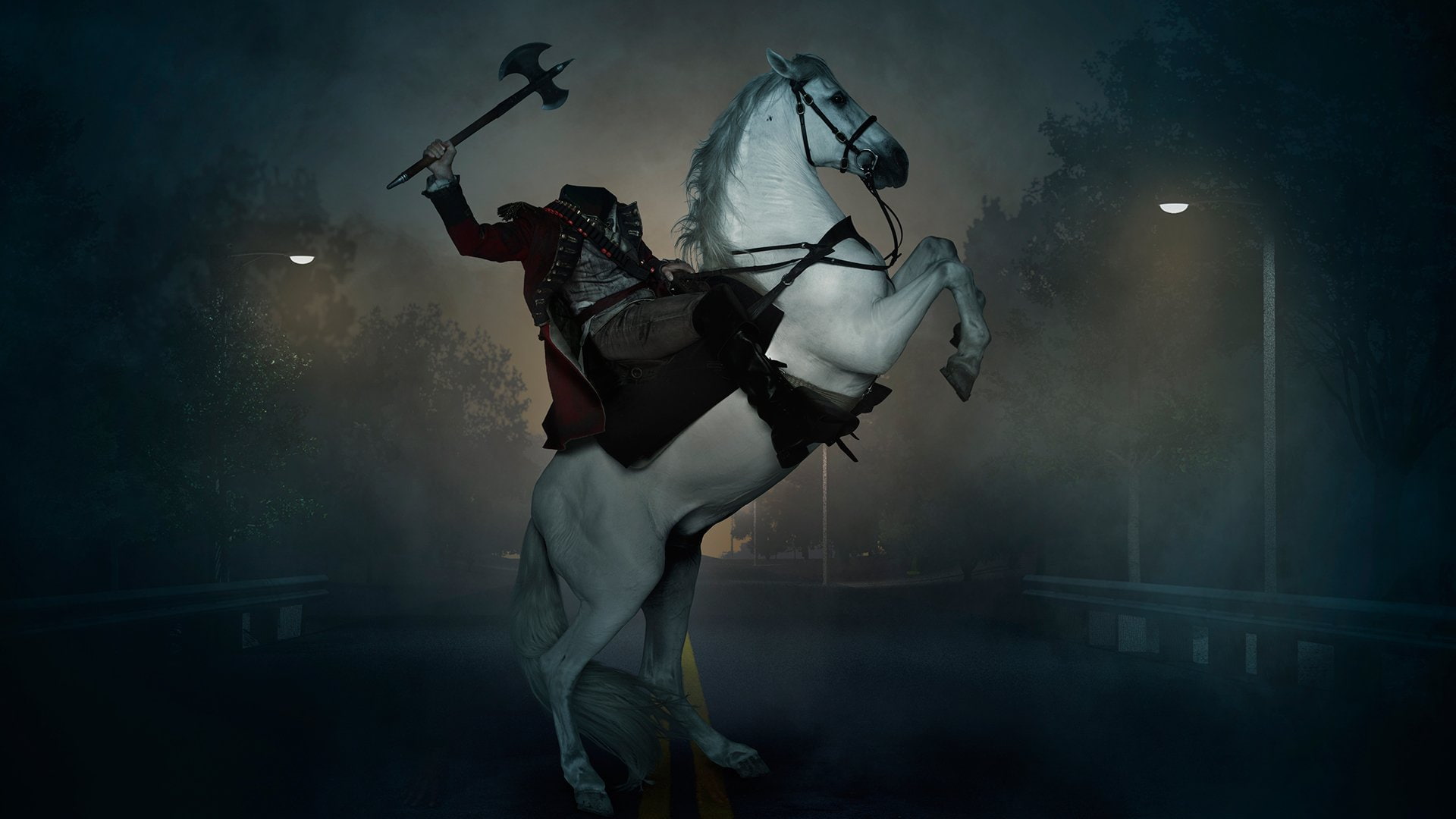 Headless Horseman, 1080P, Dark, TV Show, Sleepy Hollow, Horse, HD Wallpaper