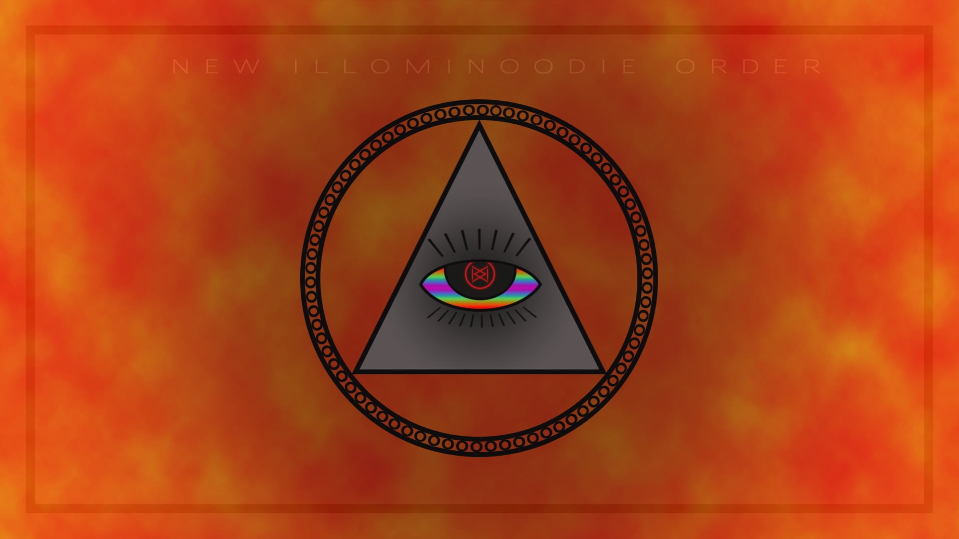 red, still life, close-up, accuracy, Illuminati, western script, 1080P, clock, orange color, circle, communication, wall - building feature, design, text, HD Wallpaper