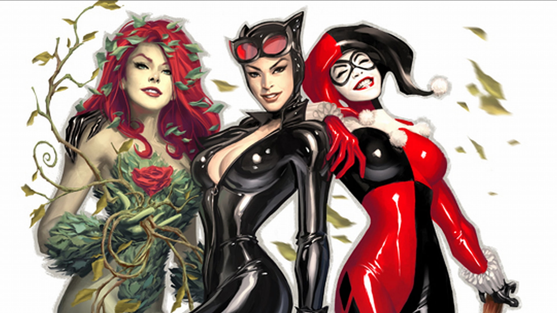 Poison Ivy, Harley Quinn, Comics, 1080P, Gotham City Sirens, HD Wallpaper