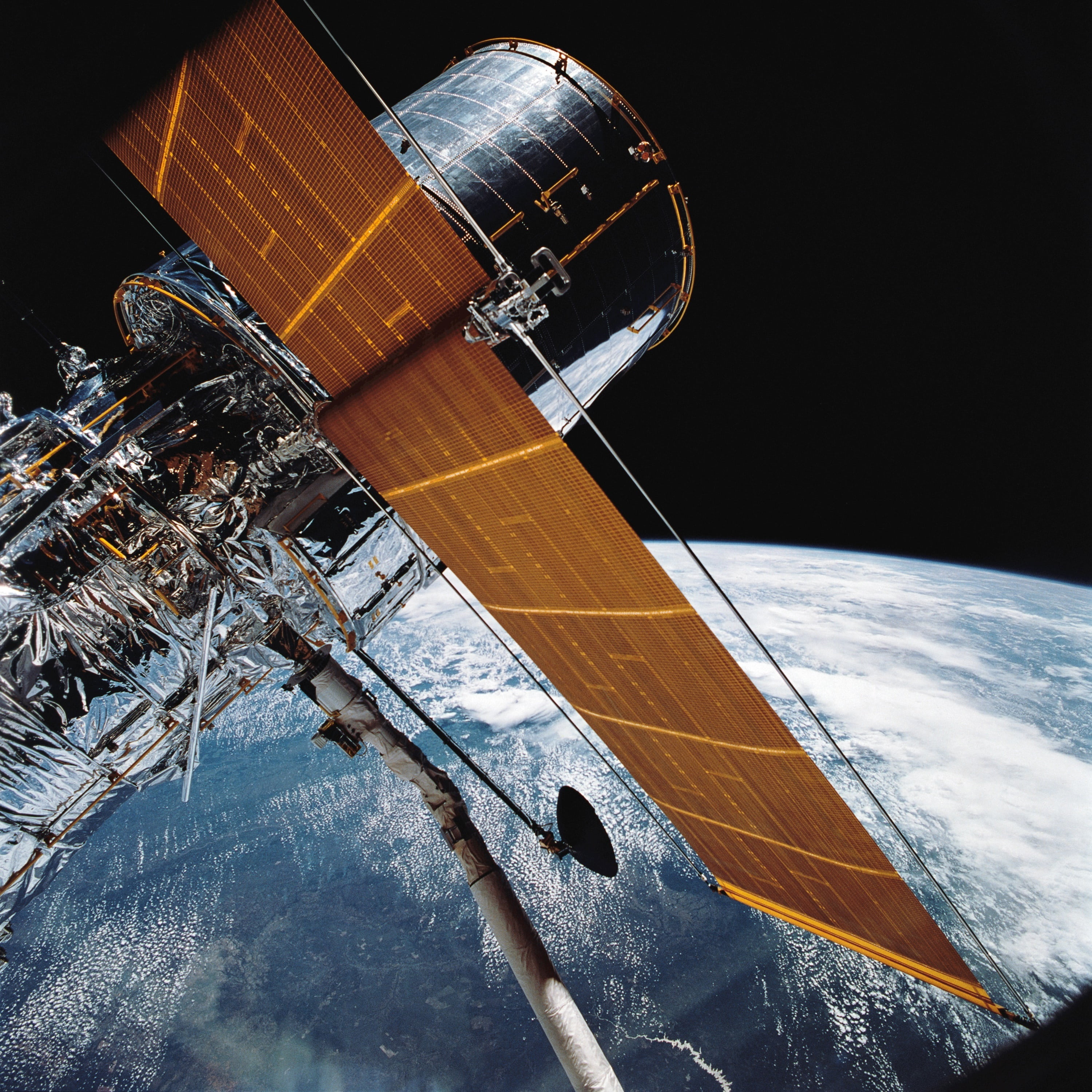 space telescope, outdoors, satellite, hubble, renewable energy, flight, sky, celestial, stars, space, close-up, technology, exploration, satellite view, Phone HD Wallpaper