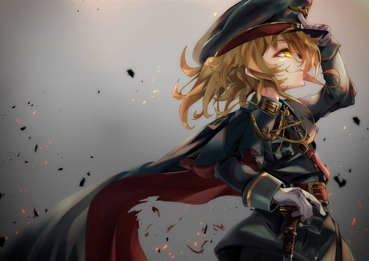 military uniform, adult, Anime, mid adult women, lifestyles, 720P, leisure activity, one person, youjo senki, yandere, females, front view, representation, HD Wallpaper
