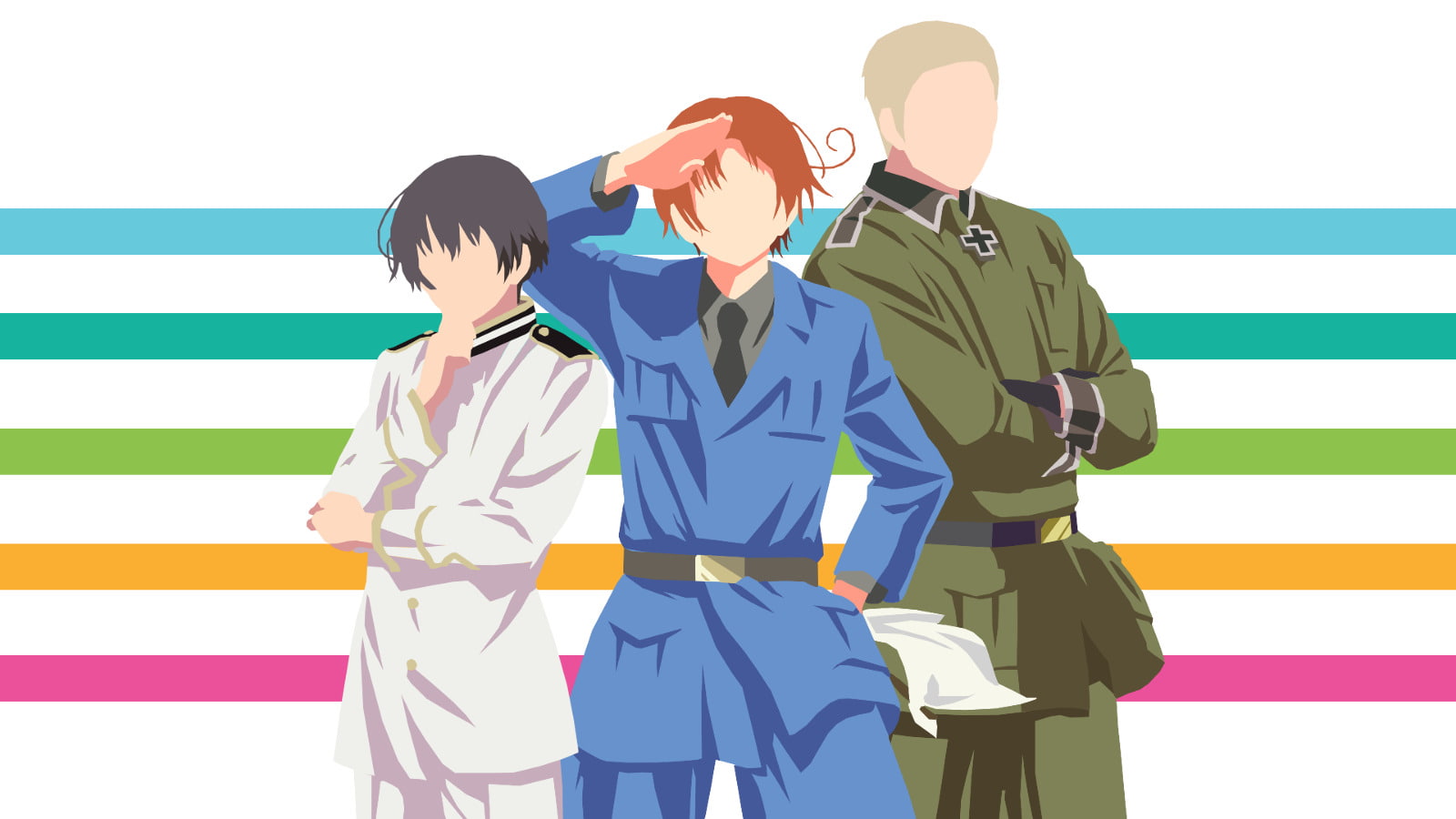 720P, Flag, Anime, Minimalist, Hetalia: Axis Powers, Military Uniform, HD Wallpaper