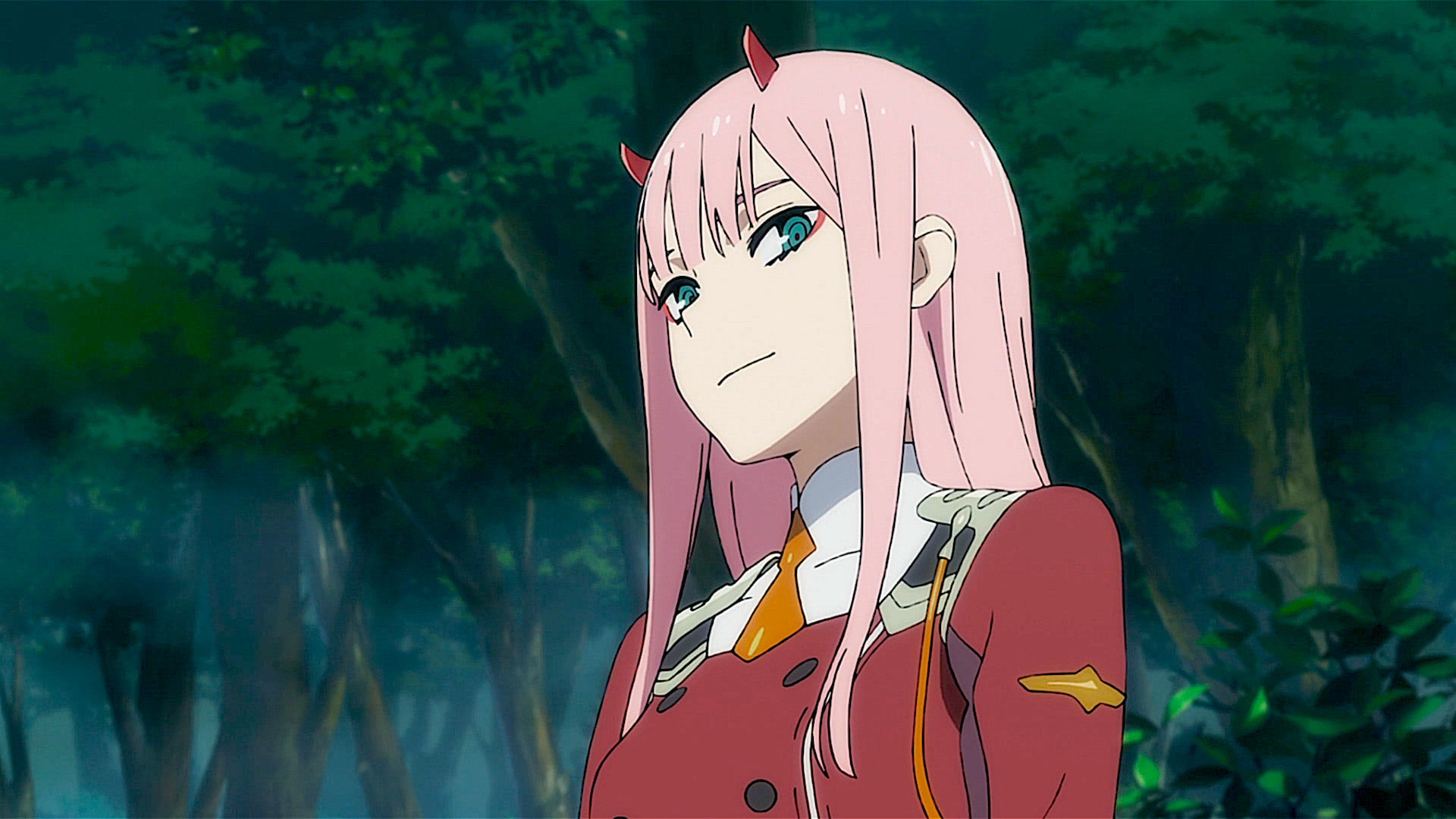 1080P, Horns, Anime, Zero Two (Darling in the FranXX), Military Uniform, Darling in the FranXX, Pink Hair, HD Wallpaper