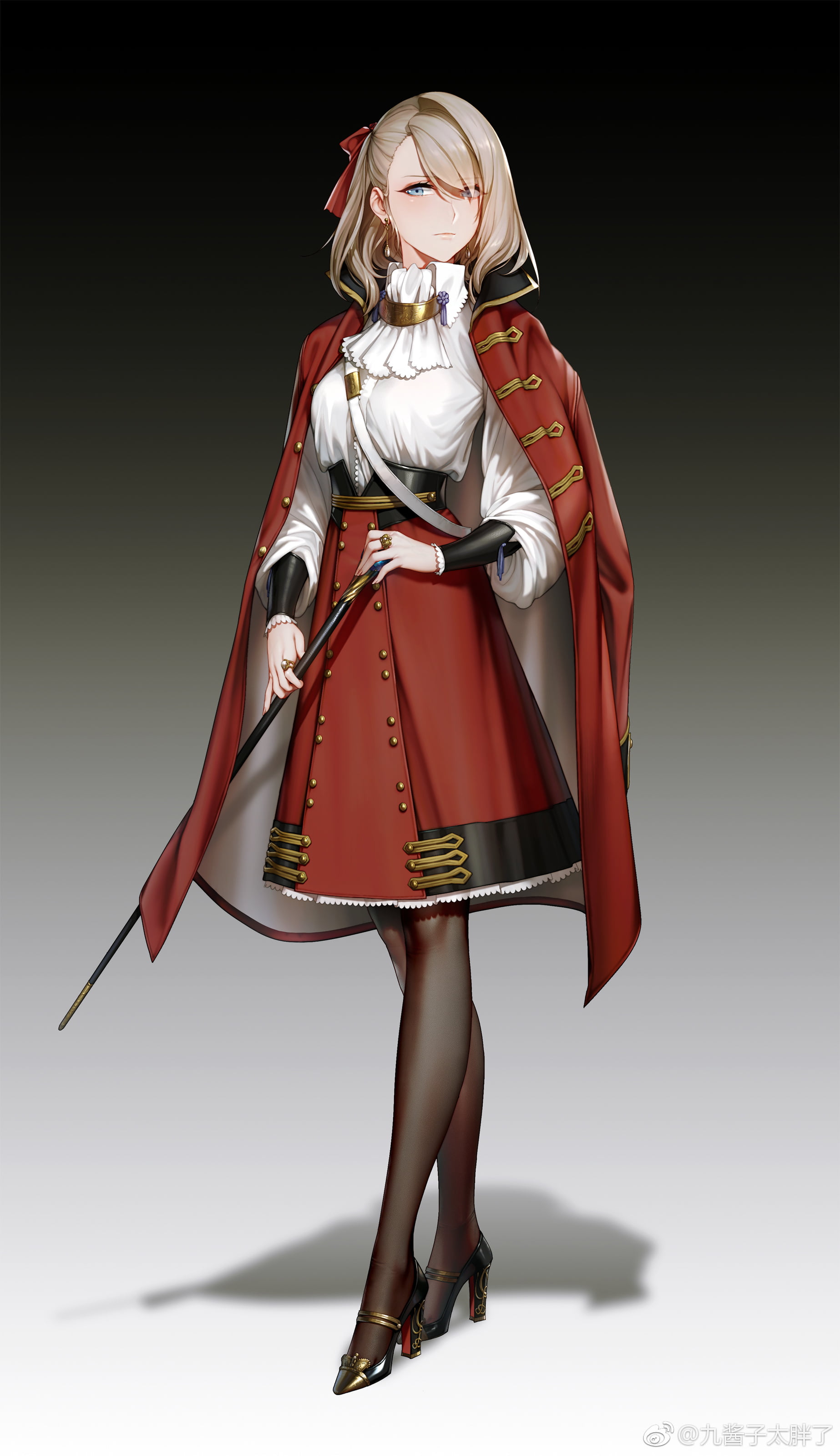 2K, banner of the maid, uniform, military, simple background, Phone HD Wallpaper