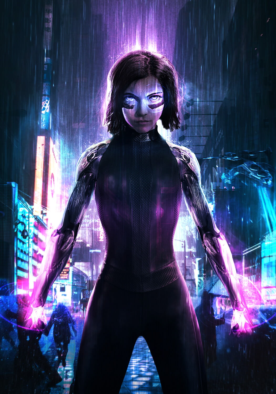 fan art, Alita: Battle Angel, 720P, digital art, cyberpunk, Cyberpunk 2077, futuristic, Phone HD Wallpaper