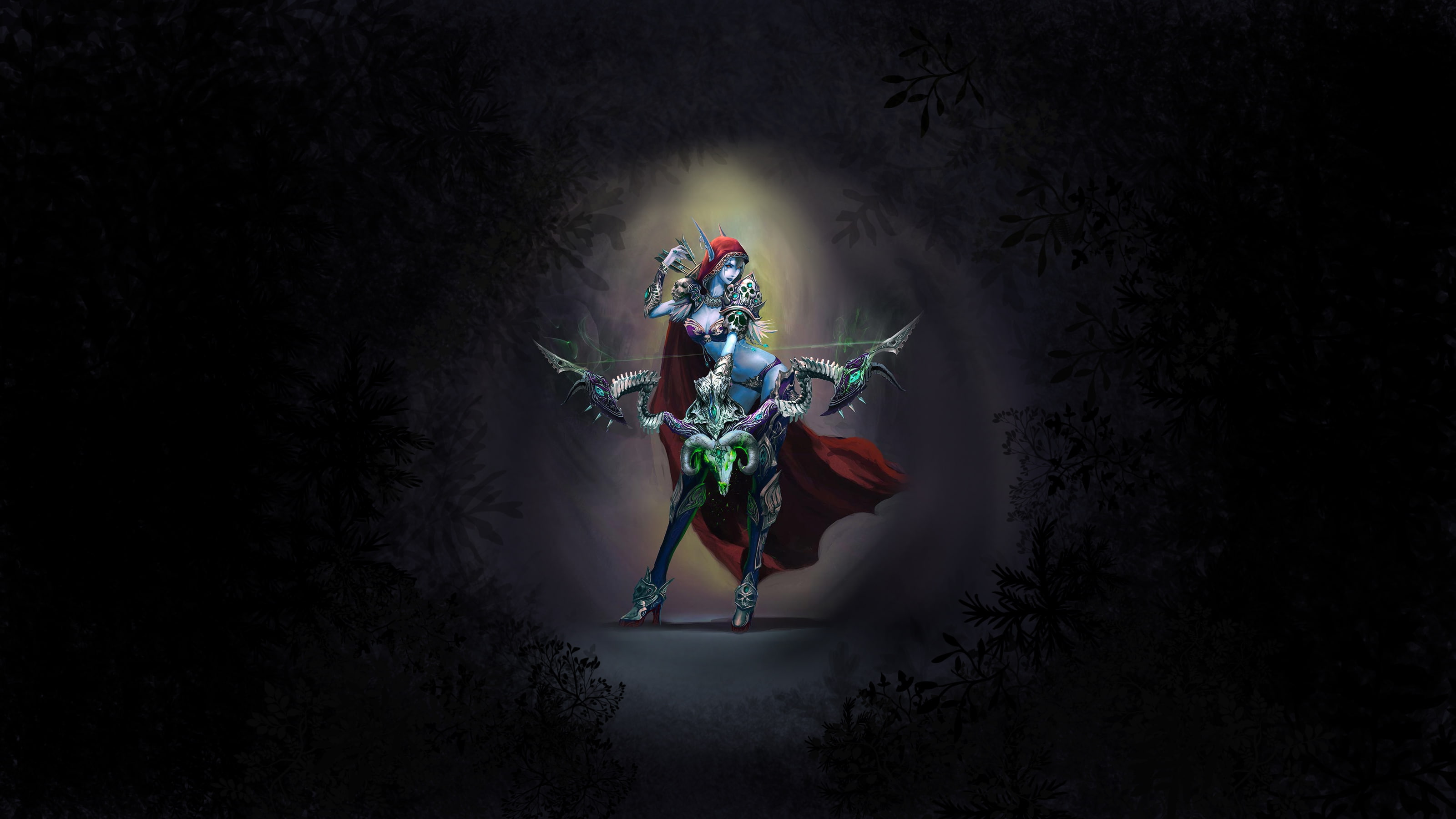 hd, x, ELF, art, warcraft, sylvanas, video, world, windrunner, games, forsaken, world of warcraft, 2K, HD Wallpaper