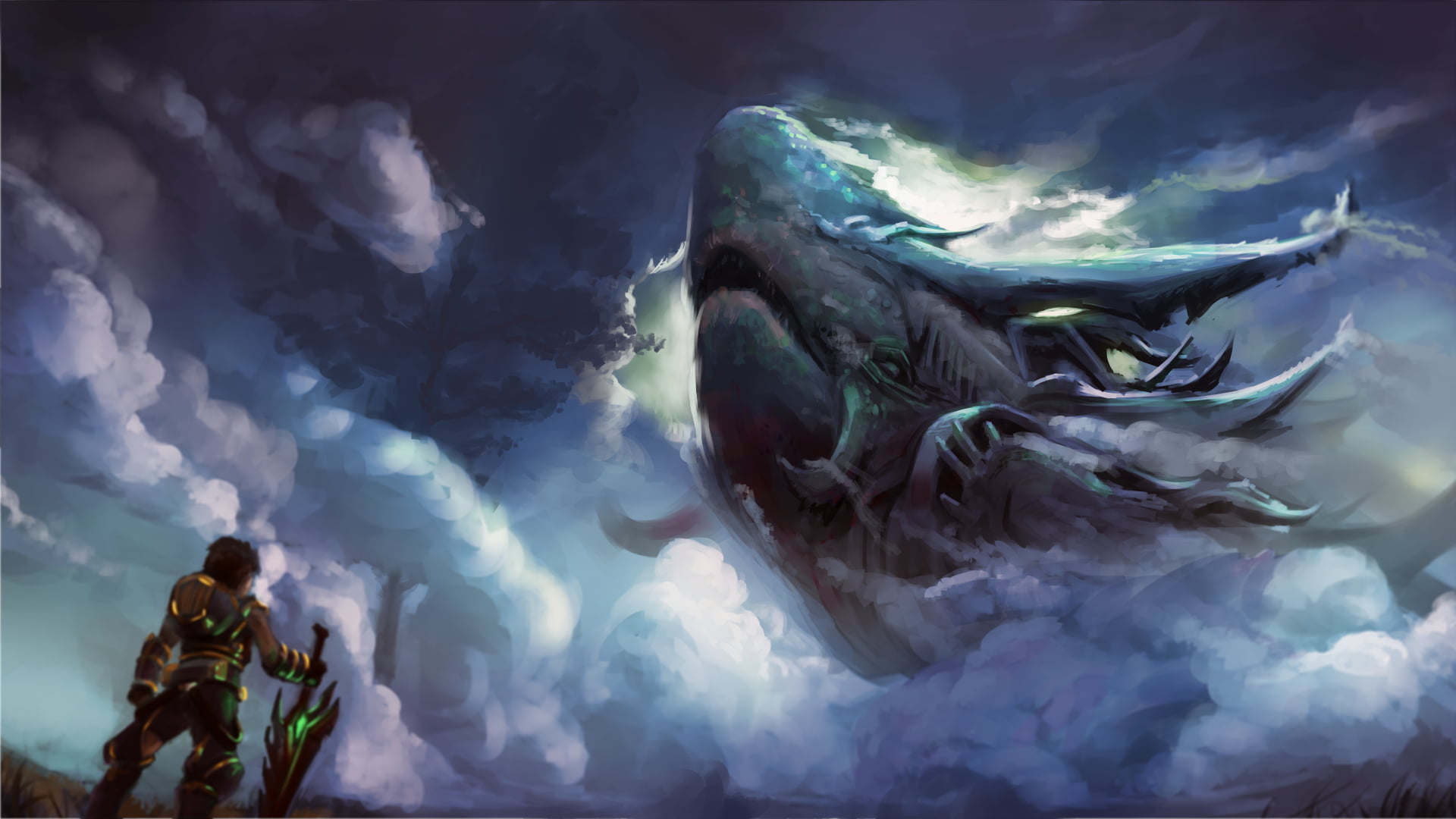 1080P, Video Game, Cloud, Warrior, Creature, Xenoblade Chronicles 2, HD Wallpaper