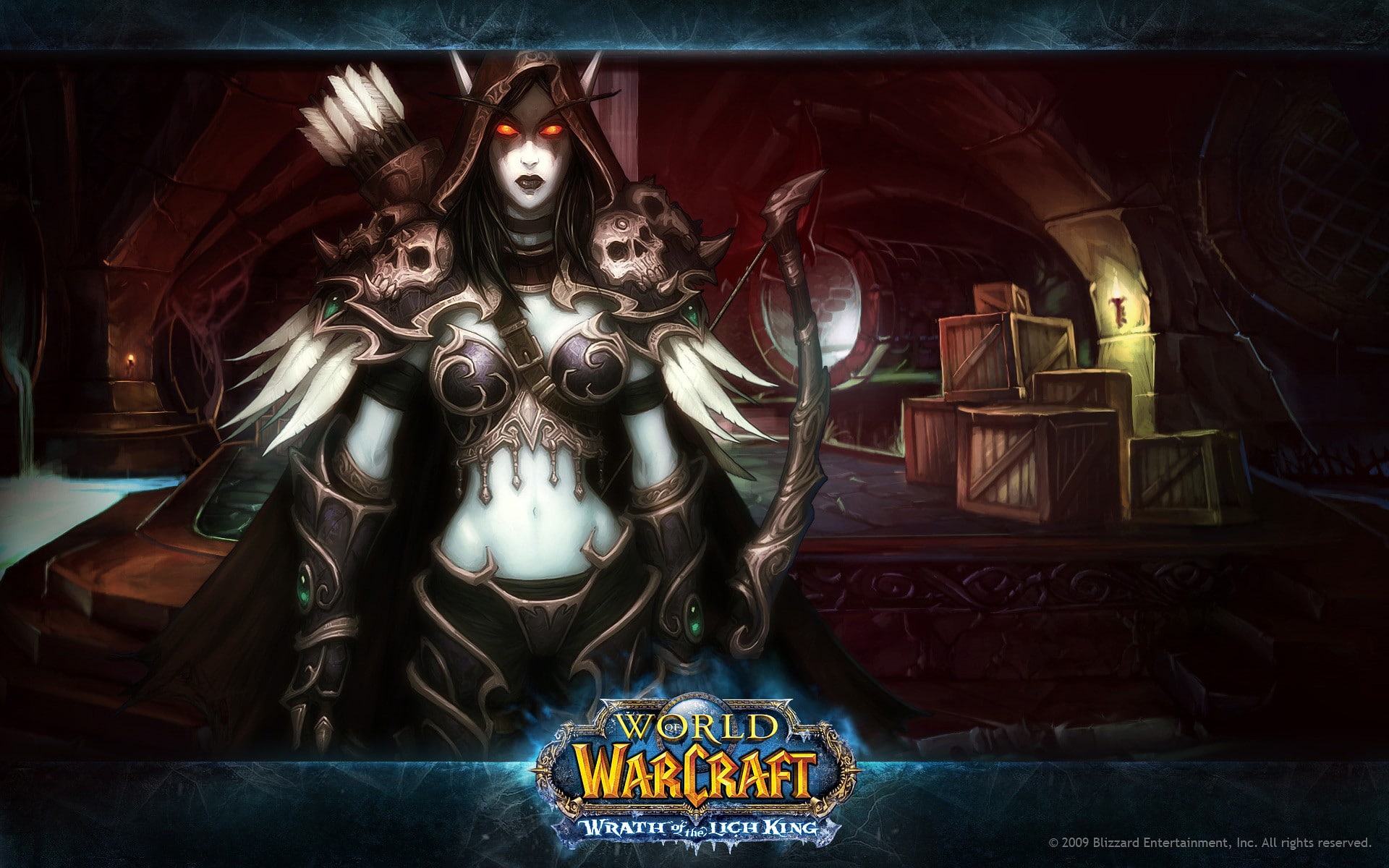 representation, built structure, creativity, human representation, 1080P, World of Warcraft, building, indoors, religion, sculpture, Sylvanas Windrunner, HD Wallpaper