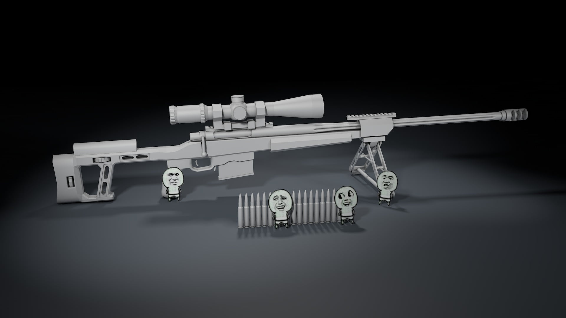 sniper rifle, machinery, metal, model, close-up, safety, single object, sign, 1080P, aggression, gun, still life, indoors, toy, handgun, security, violence, HD Wallpaper