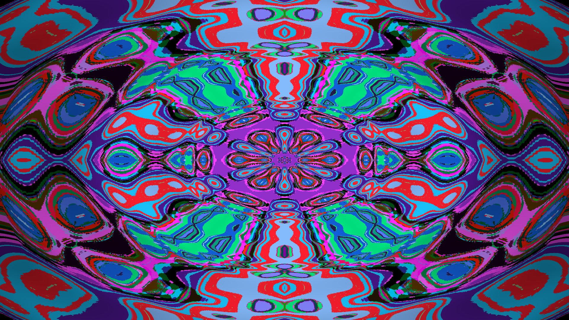 art, flower, 1080P, mandala, colors, abstract, 3d-and-cg, psychedelic, multicolored, HD Wallpaper