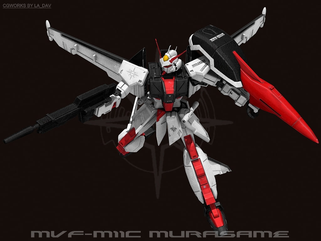 red, gundam, dark, hd, white, seed, astray, 480P, mecha, murasame, anime, art, HD Wallpaper