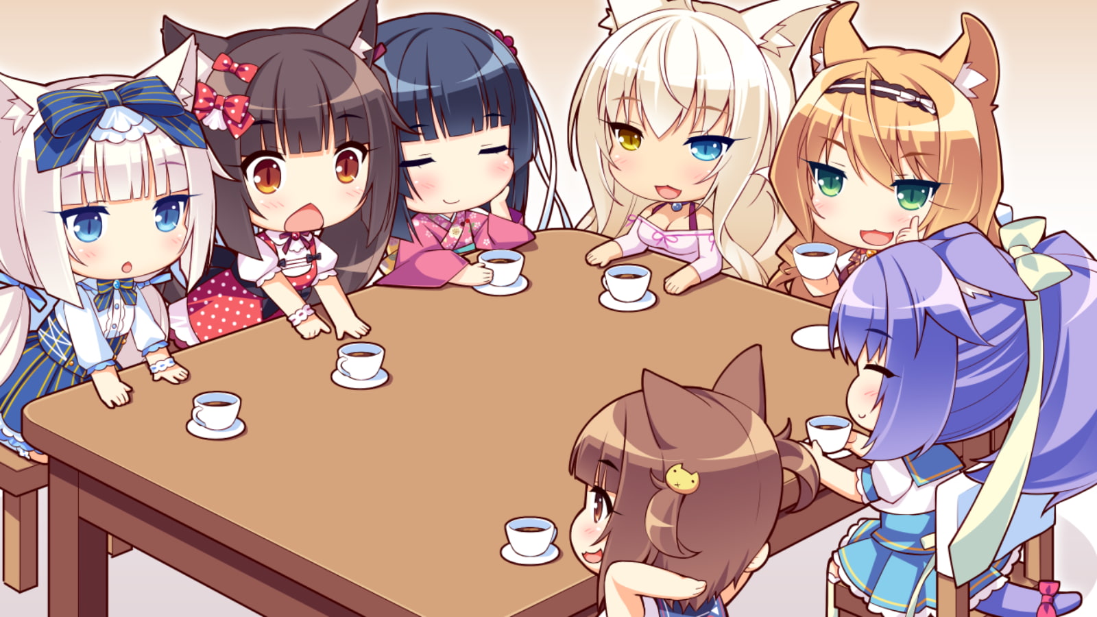 people, emotion, creativity, holiday, business, teenager, connection, Vanilla (Neko Para), celebration, outdoors, anime, women, large group of objects, HD Wallpaper