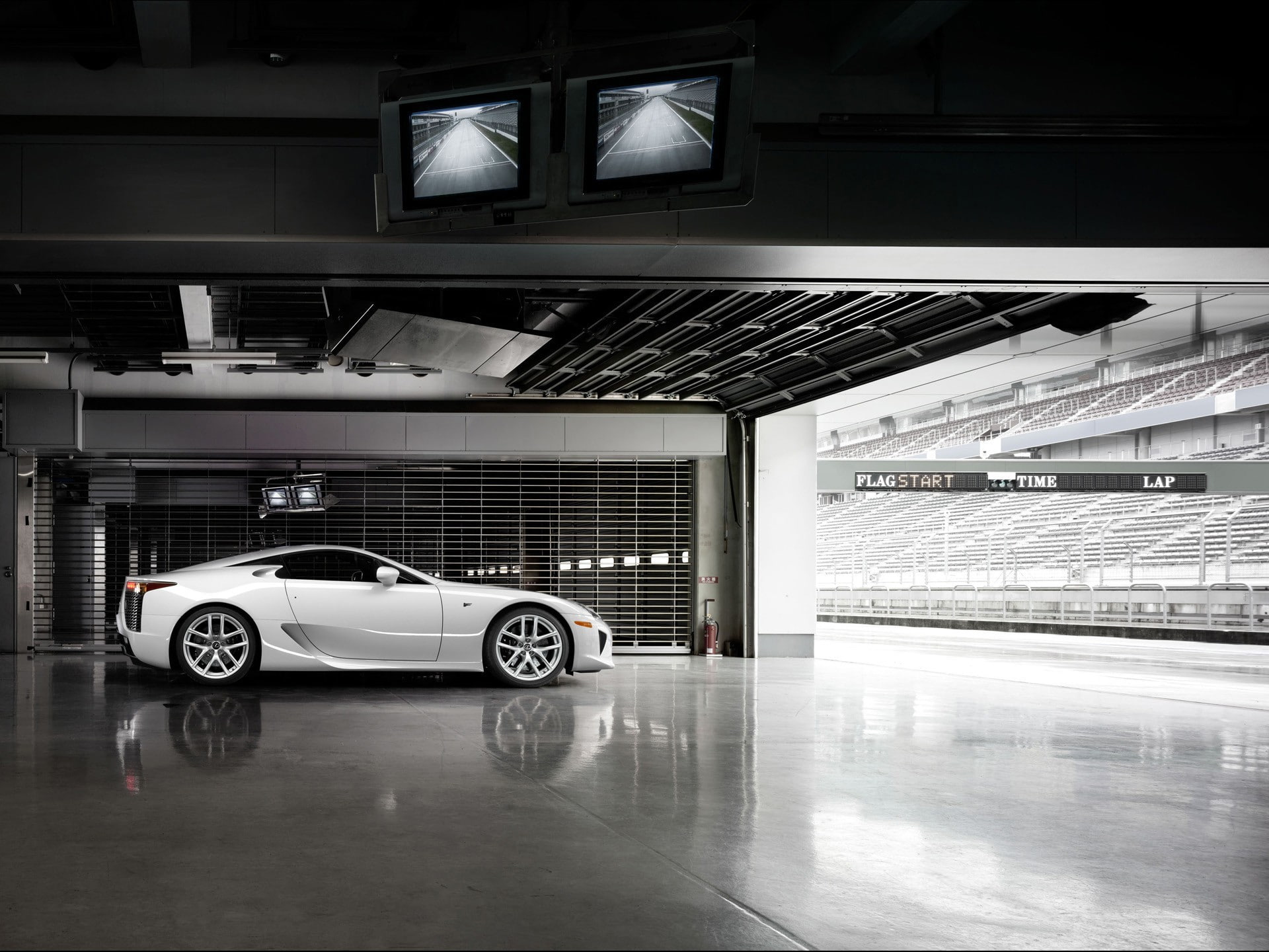 land vehicle, transportation, sports car, motor vehicle, 1080P, reflection, luxury, glass - material, parking garage, white cars, indoors, built structure, HD Wallpaper