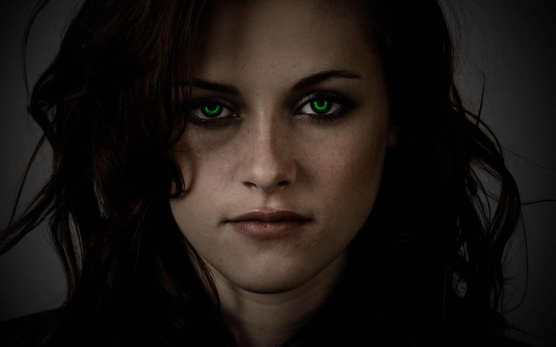 contemplation, human hair, headshot, celebrity, green eyes, human face, black background, long hair, beauty, adult, digital art, women, close-up, face, HD Wallpaper
