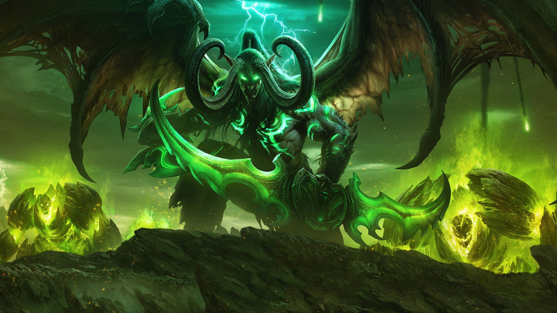 video games, 1080P, demon, Illidan, World of Warcraft: Legion, World of Warcraft Legion, Illidan Stormrage, World of Warcraft, HD Wallpaper