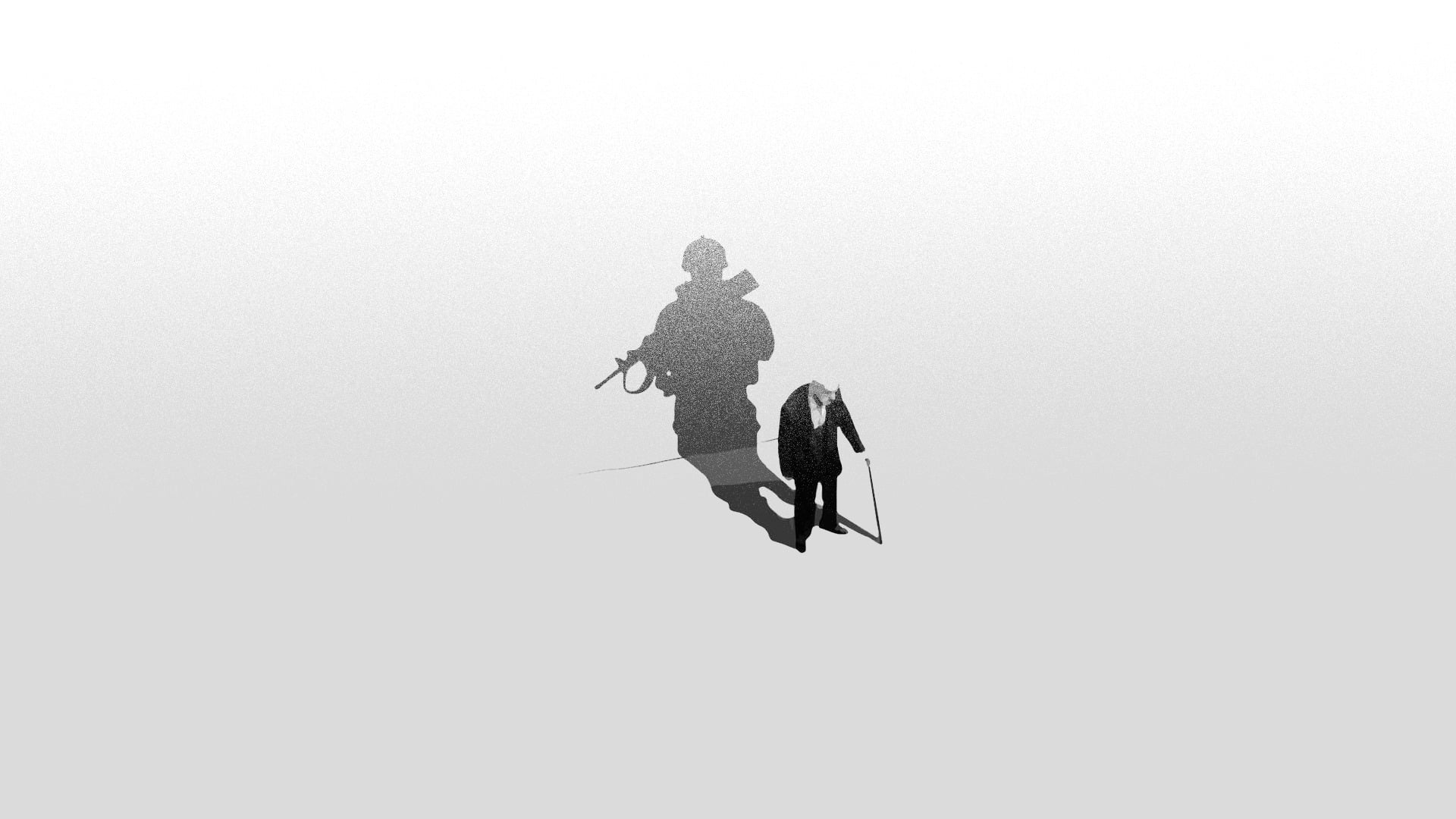 snow, two people, men, outdoors, low angle view, real people, winter, soldier, man, old people, full length, sky, sport, motion, cold temperature, adventure, HD Wallpaper