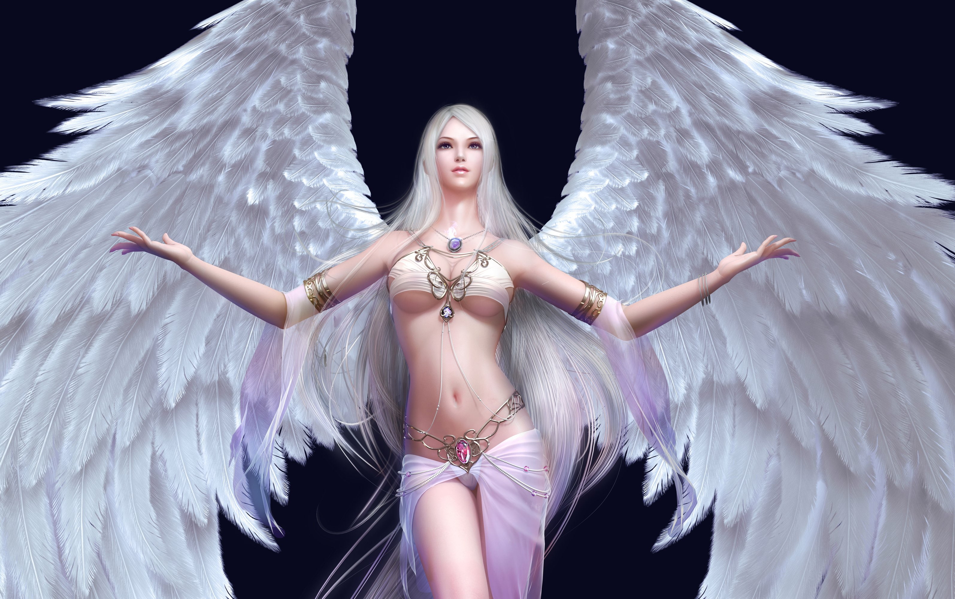 world, girl, wings, 2K, angel, Znz, forsaken, Magic, pendant, arts, HD Wallpaper
