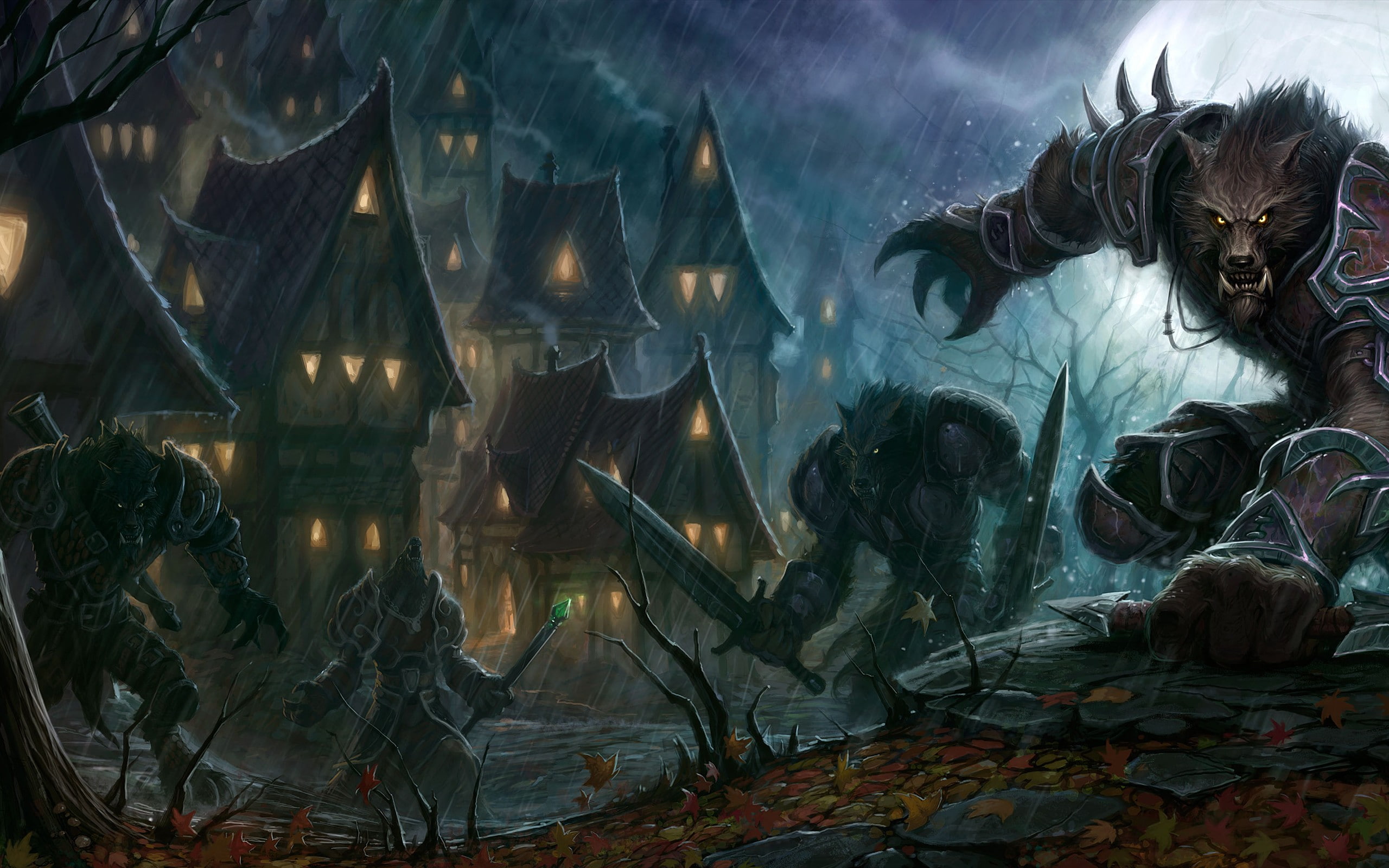 Warcraft, 2K, video games, Worgen, World of Warcraft, HD Wallpaper