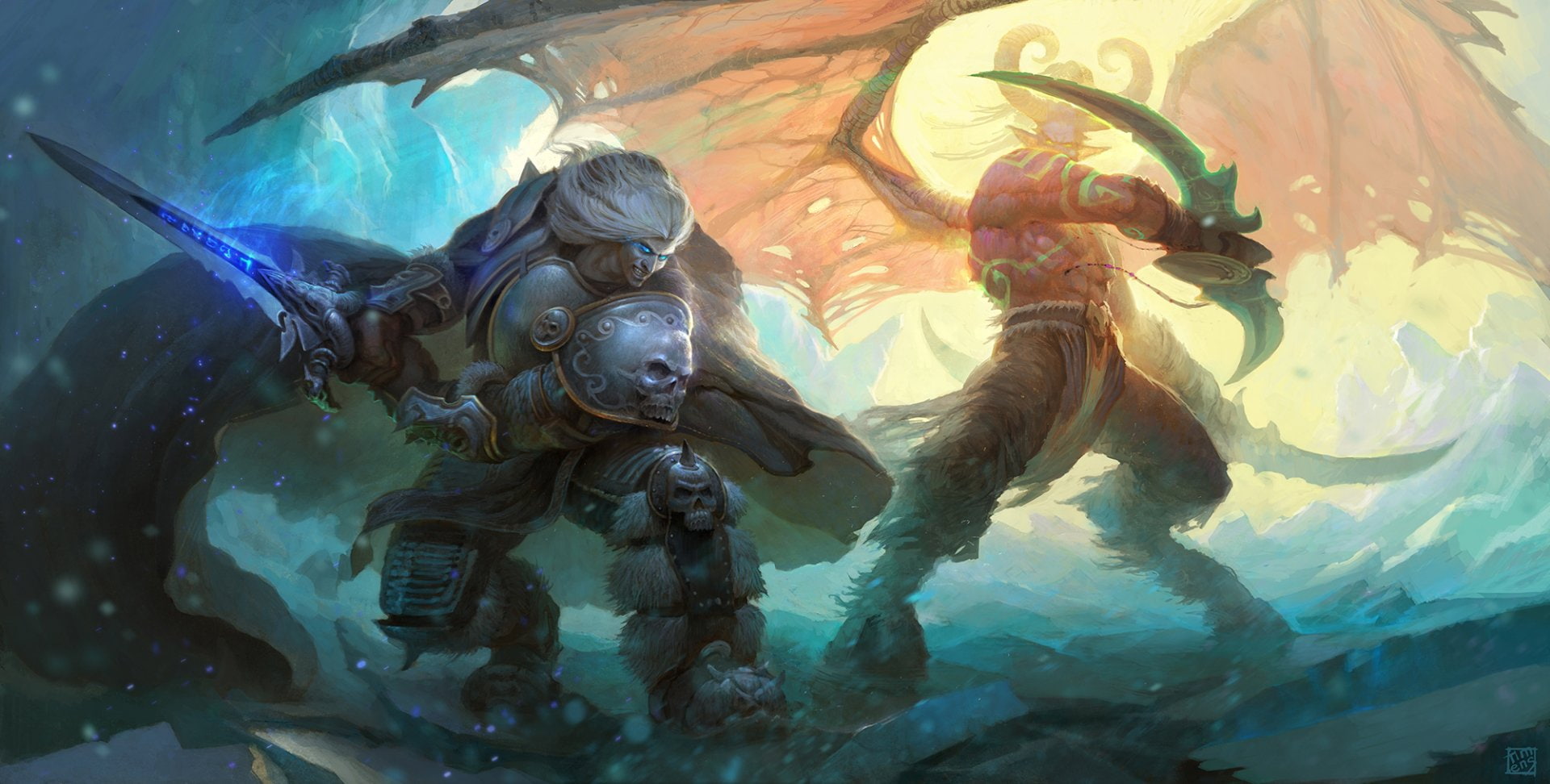 craft, sculpture, Arthas Menethil, no people, statue, Illidan Stormrage, underwater, belief, representation, outdoors, creativity, nature, religion, female likeness, HD Wallpaper