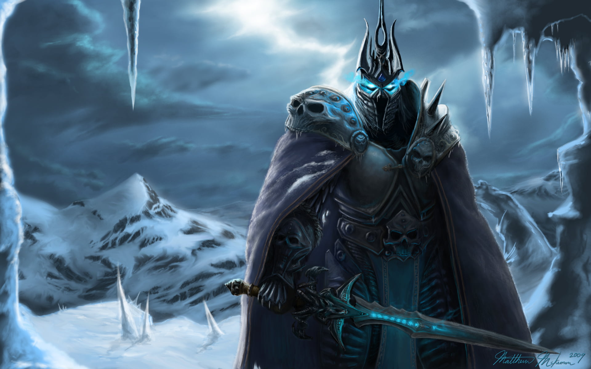 world of warcraft, cloud - sky, creativity, blue, evil, Lich king, animal wildlife, low angle view, 1080P, armor, no People, darksiders, christianity, HD Wallpaper