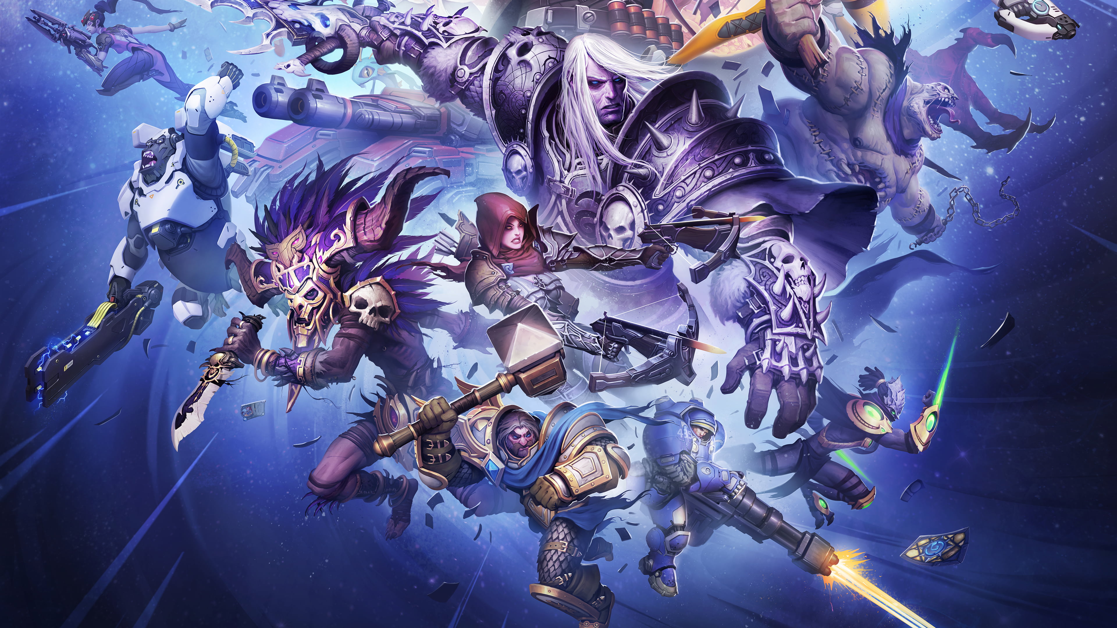 Arthas Menethil, Blizzard Entertainment, heroes of the storm, 4K, HD Wallpaper