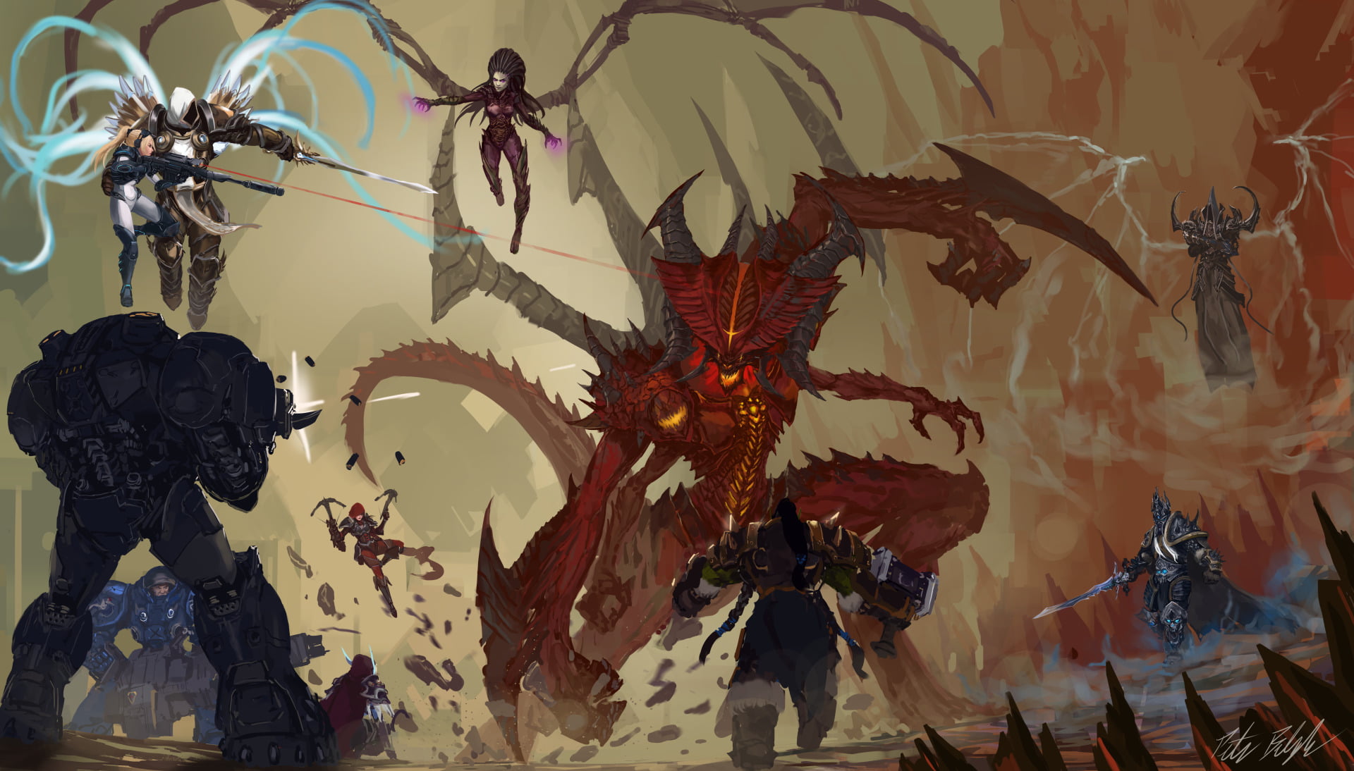 Arthas Menethil, human representation, Diablo, celebration, Tychus Findlay, wall - building feature, Malthael (Diablo III), art and craft, plant, decoration, HD Wallpaper