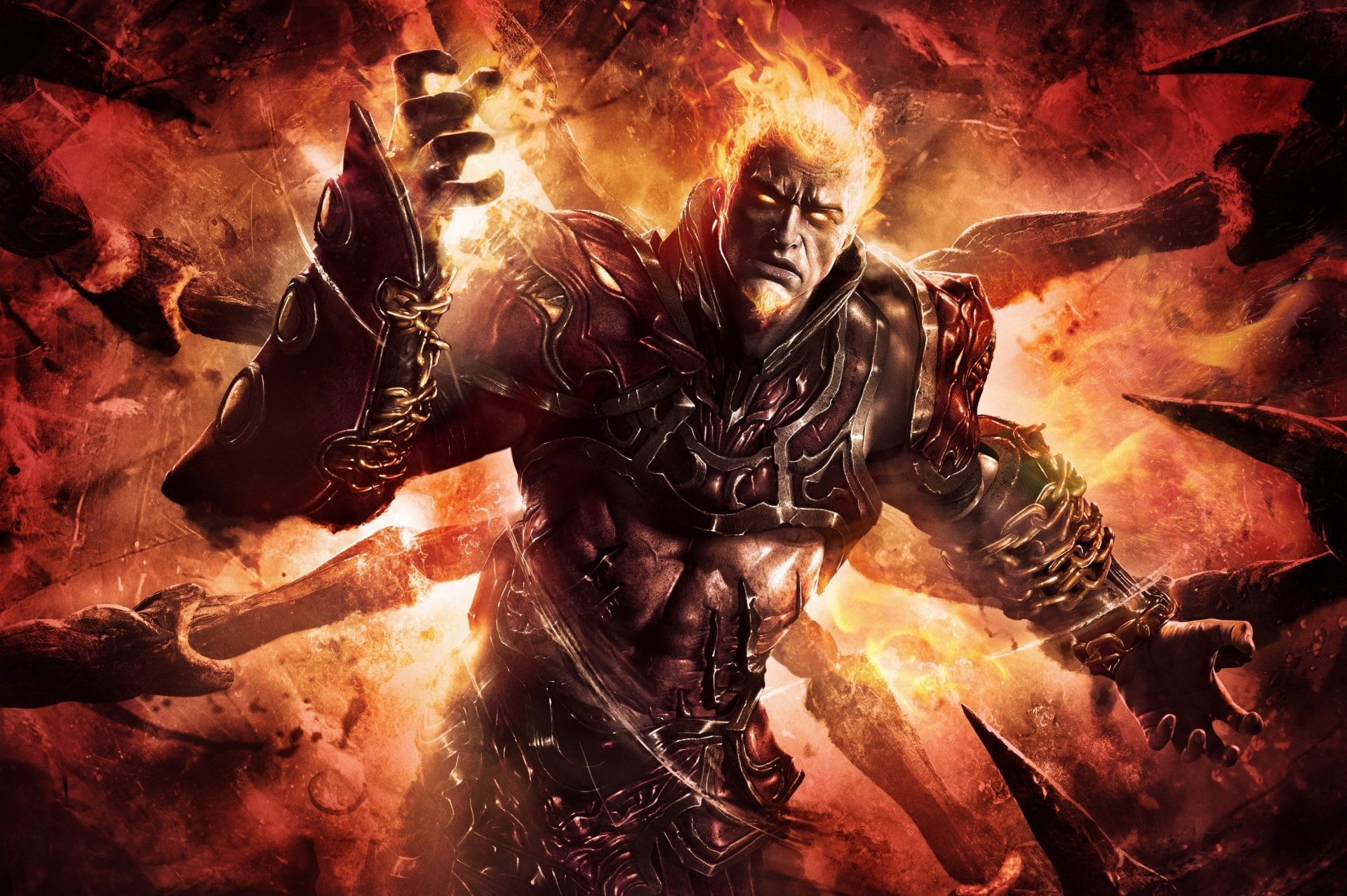 burning, close-up, 1080P, flame, God Of War: Ascension, orange color, nature, fire, event, indoors, heat - temperature, smoke - physical structure, motion, HD Wallpaper