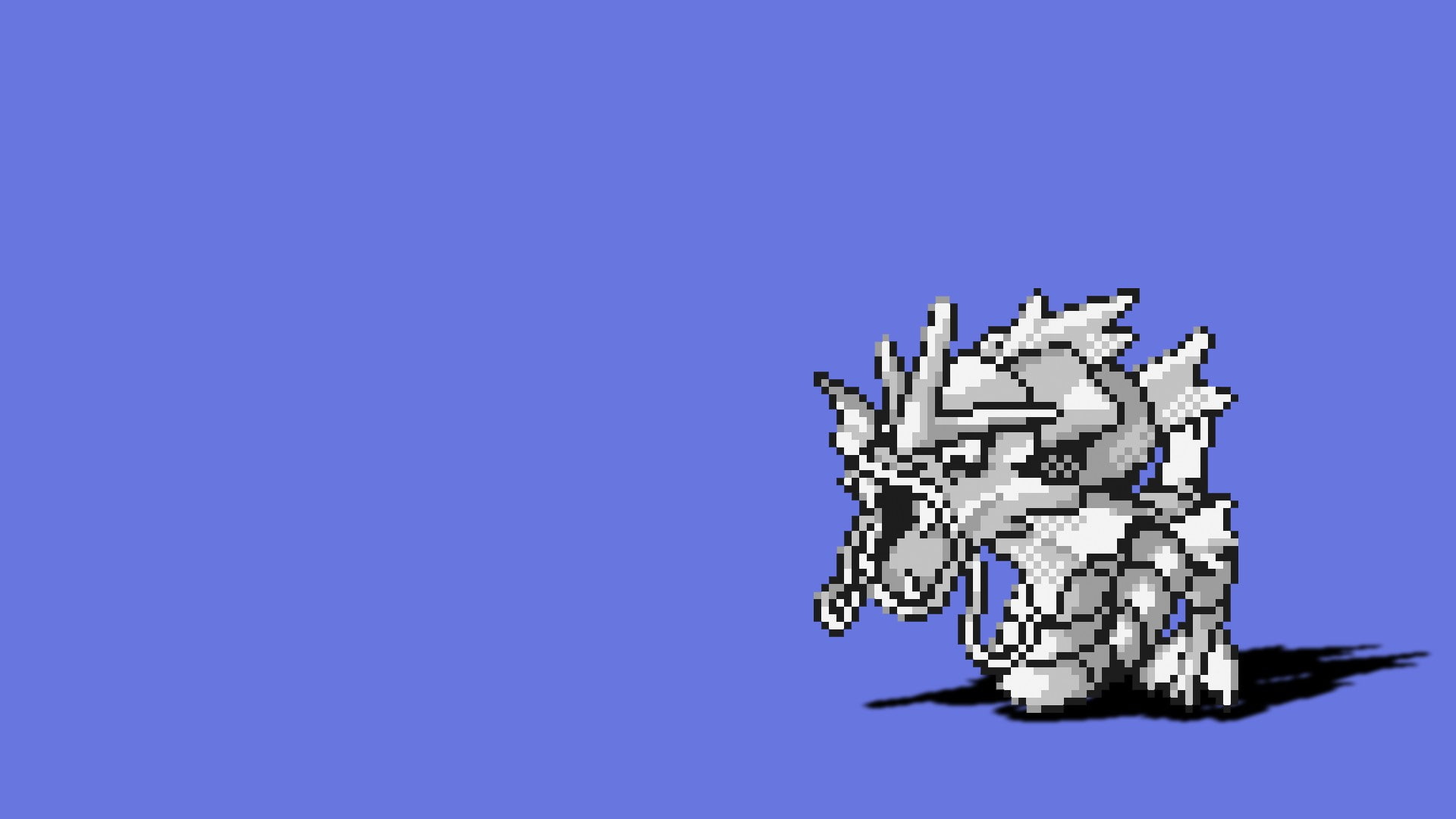 single object, indoors, blue background, technology, creativity, blue, colored background, 1080P, clear sky, computer network, gyarados pixel art, internet, HD Wallpaper