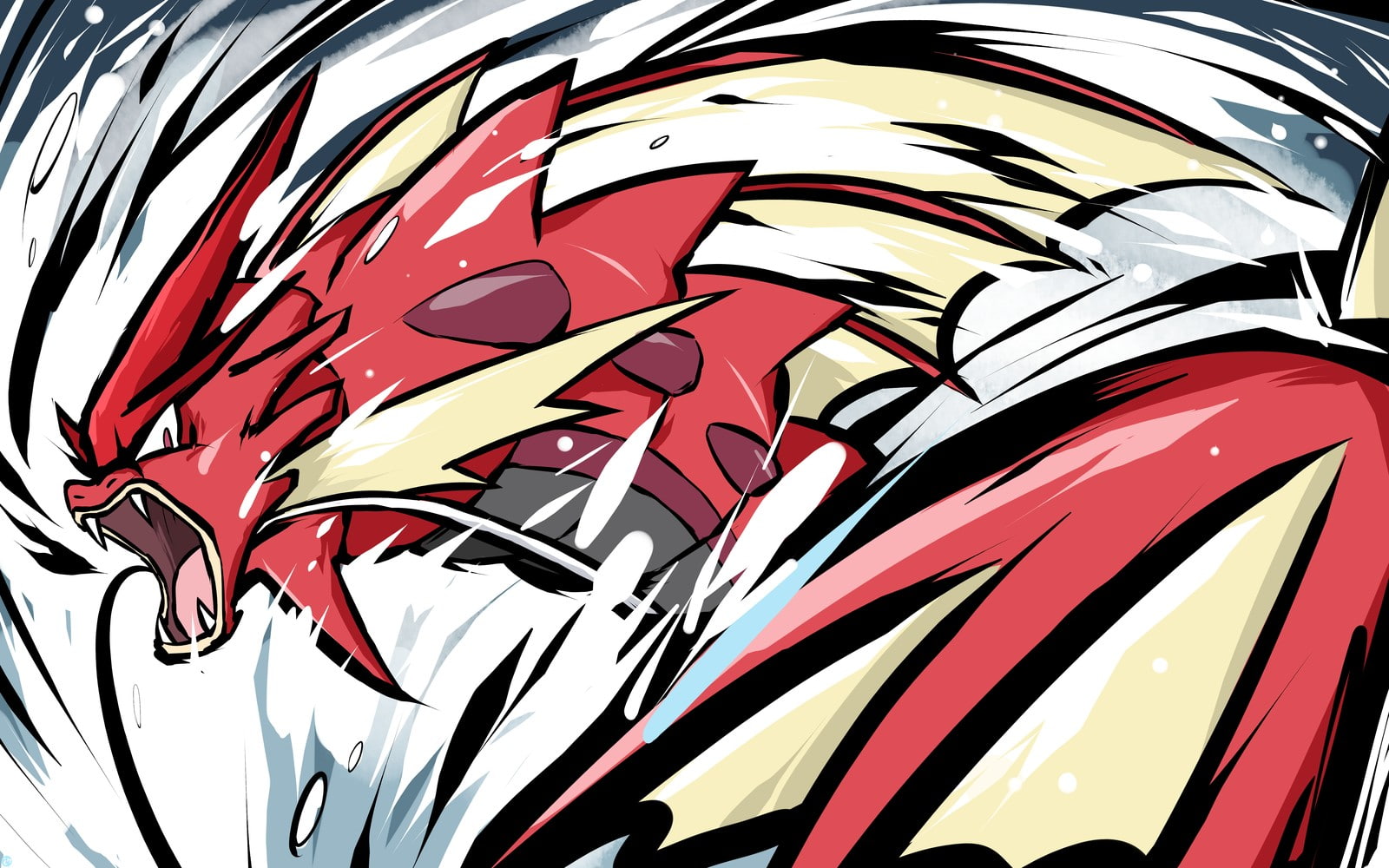 Gyarados, pokemon, ishmam, 720P, HD Wallpaper