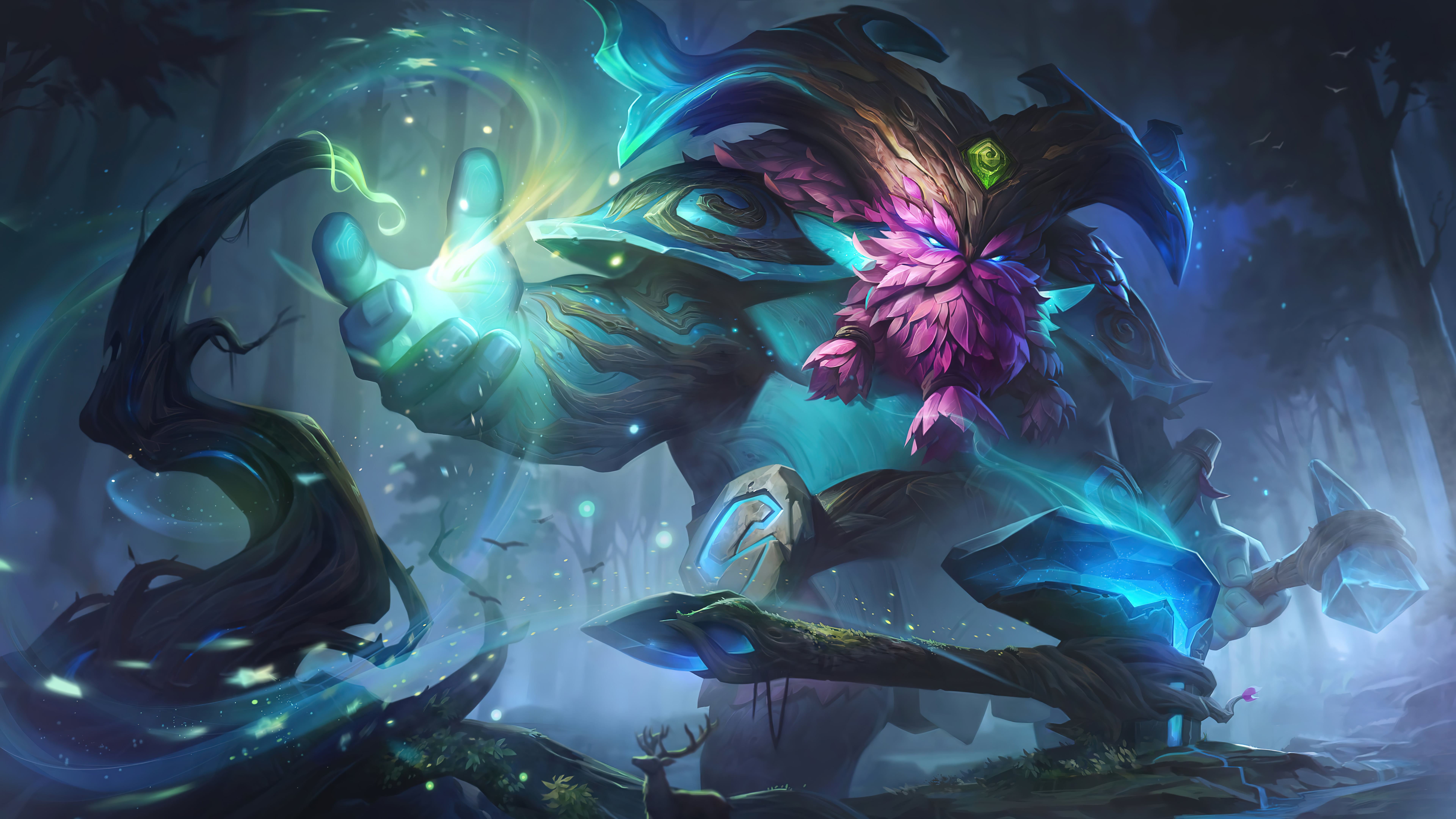 8K, Riot Games, nature, Ornn (League Of Legends), goat, League of Legends, Elderwood, HD Wallpaper