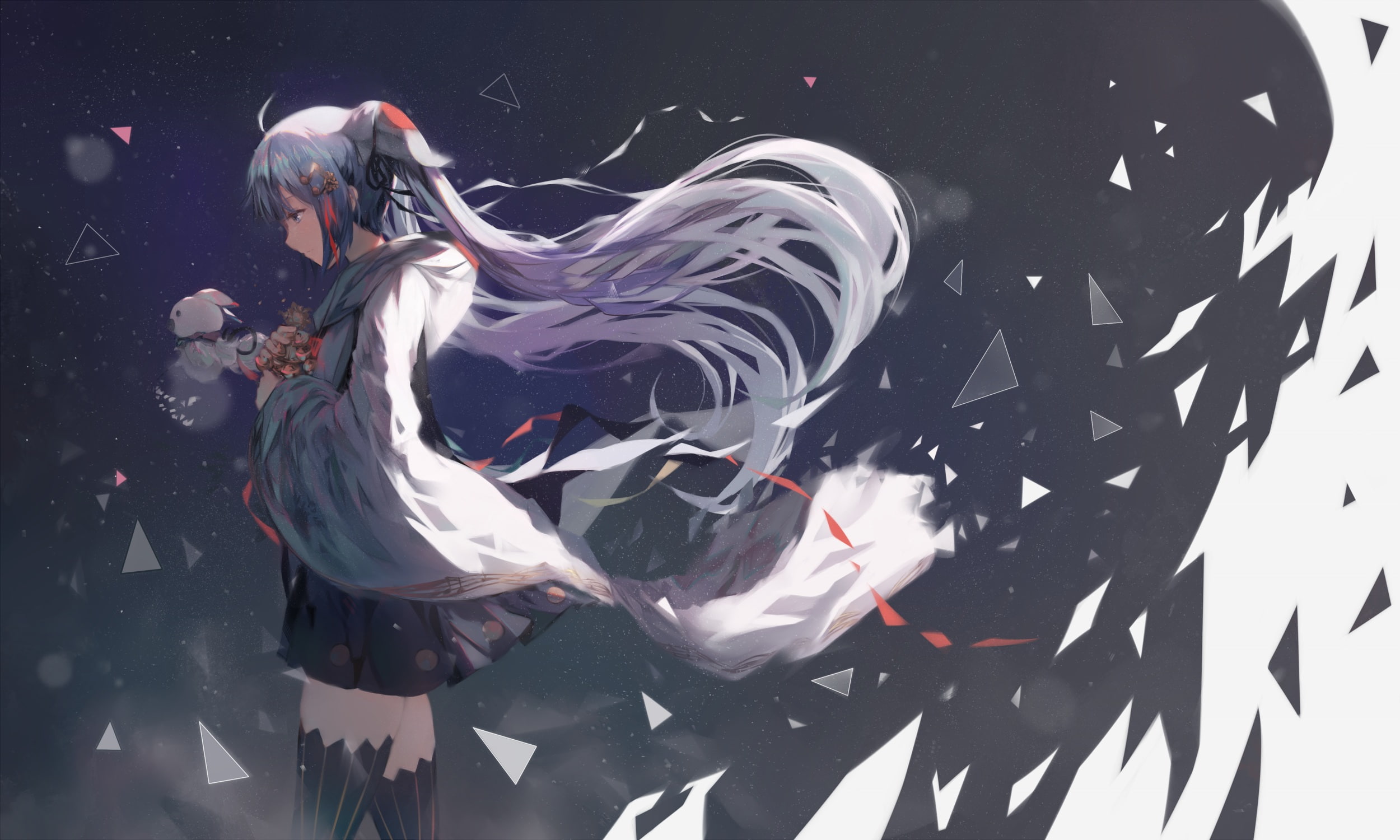 Anime Grasoso, anime girls, long hair, anime, 1080P, HD Wallpaper