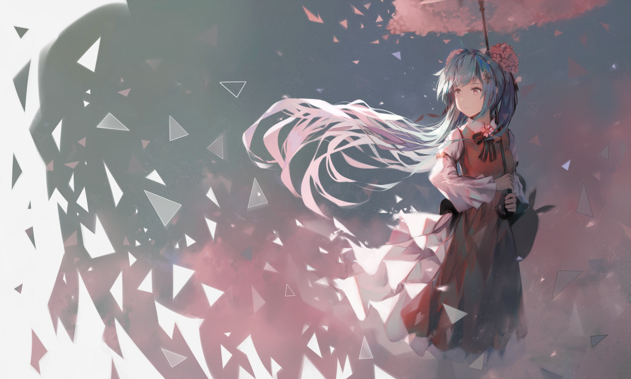 1080P, anime girls, long hair, anime, Anime Grasoso, HD Wallpaper