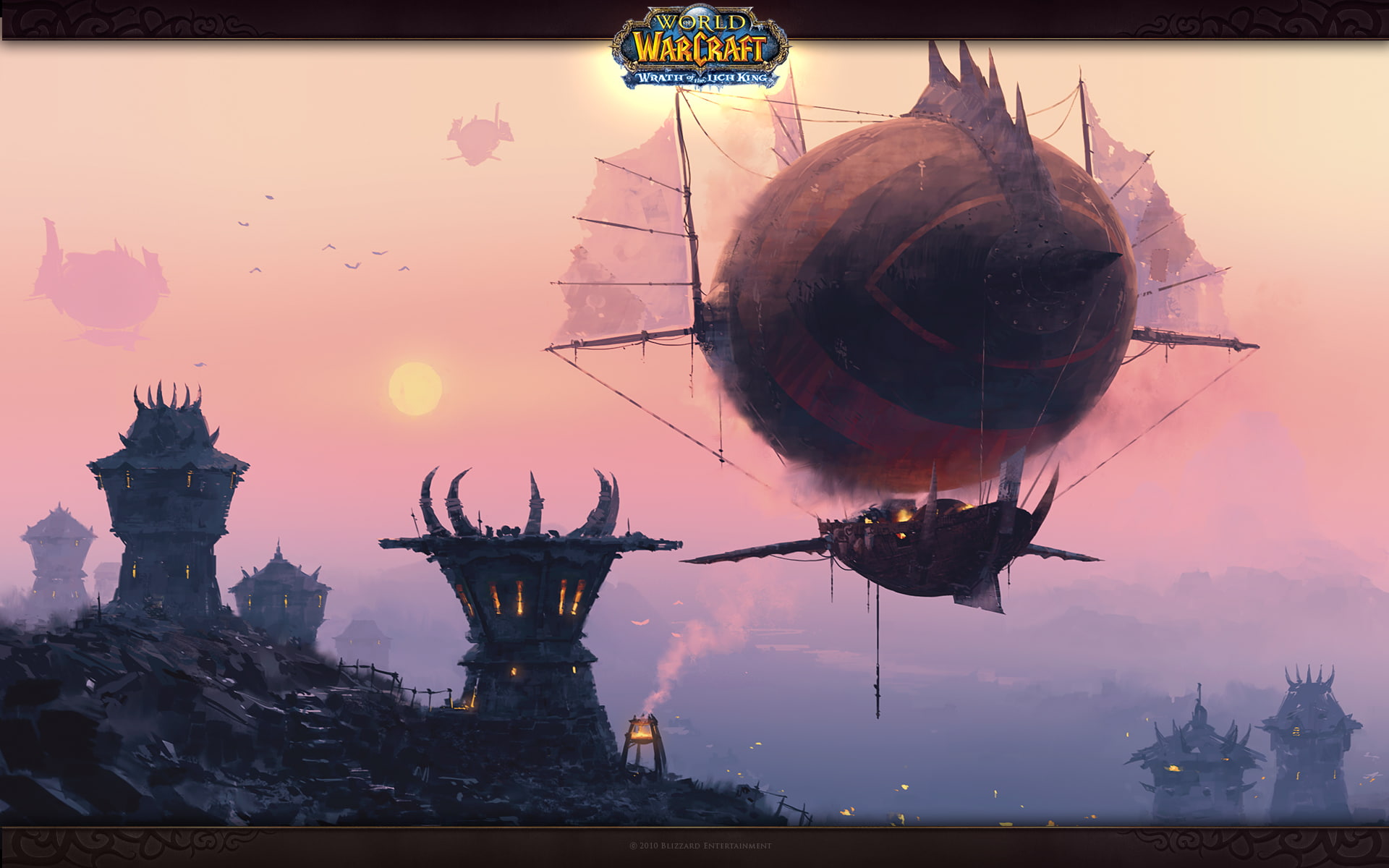 world of warcraft, World Of Warcraft: Wrath Of The Lich King, horde, digital art, Airships, Blizzard Entertainment, video games, fantasy Art, 1080P, HD Wallpaper