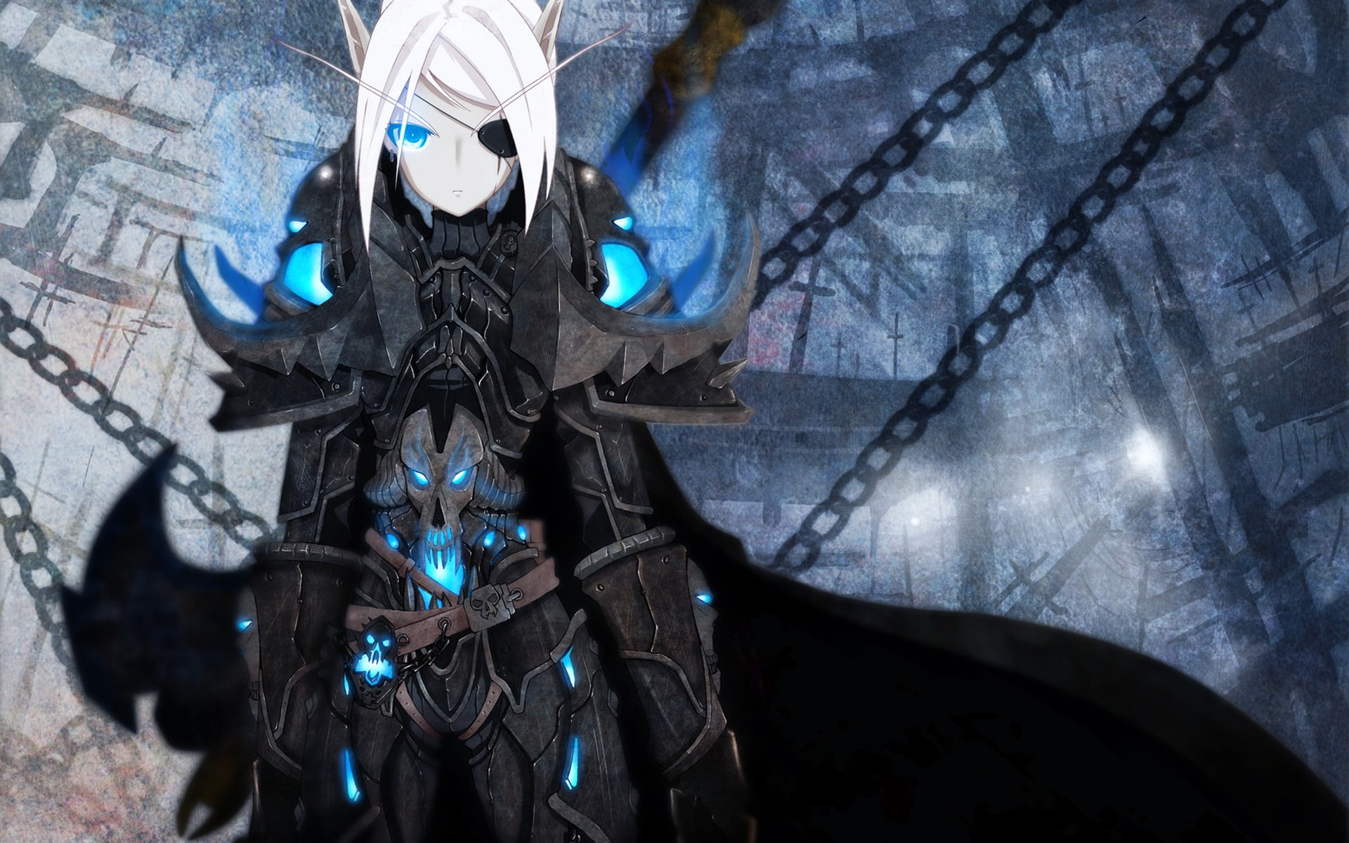 death, world, 1080P, hd, knight, anime, warcraft, cartoon/comic, wow, HD Wallpaper