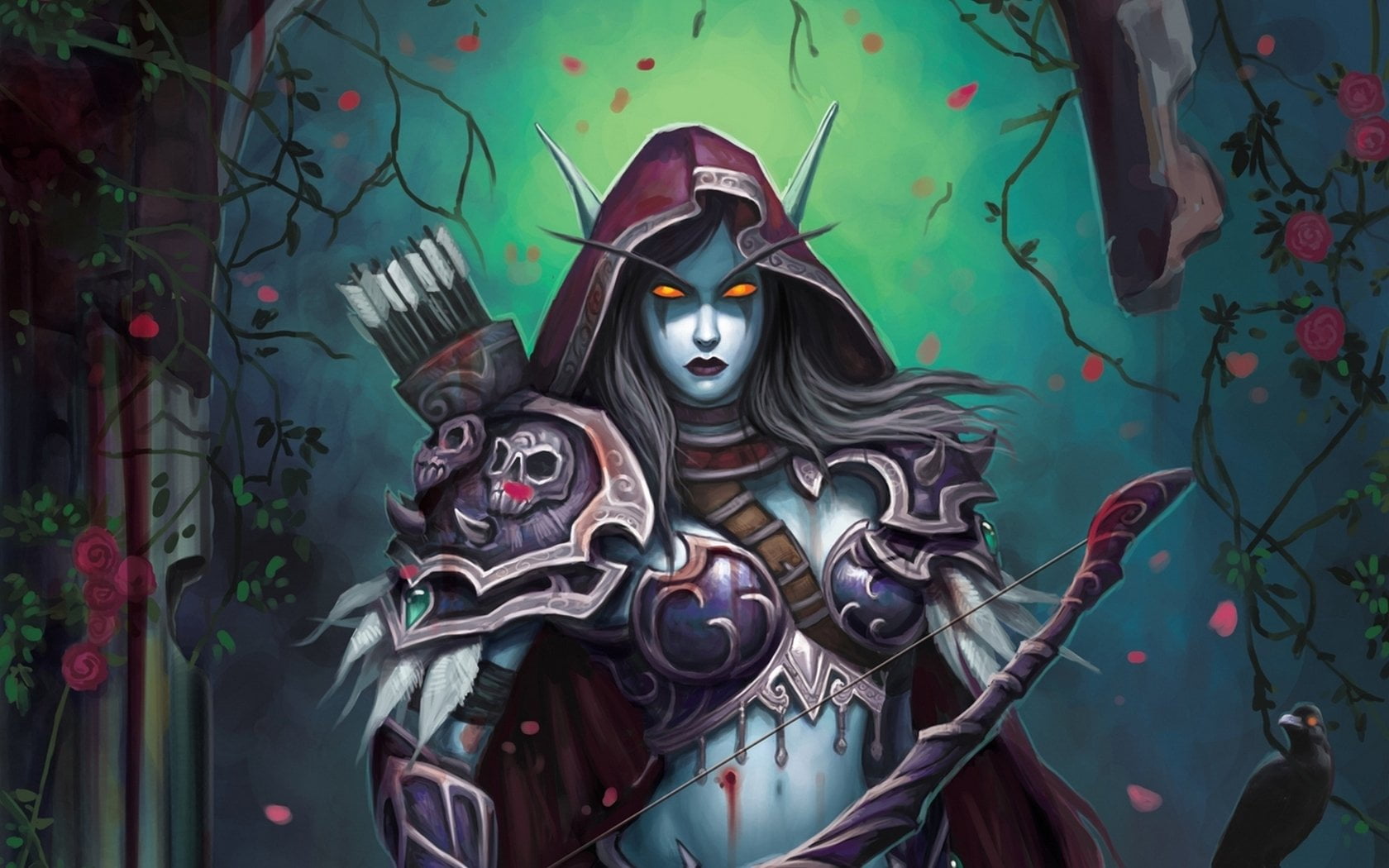 female likeness, creativity, plant, day, craft, outdoors, architecture, Warcraft, ranger, dota, 720P, drow, spirituality, Night, no people, d, Flower, HD Wallpaper