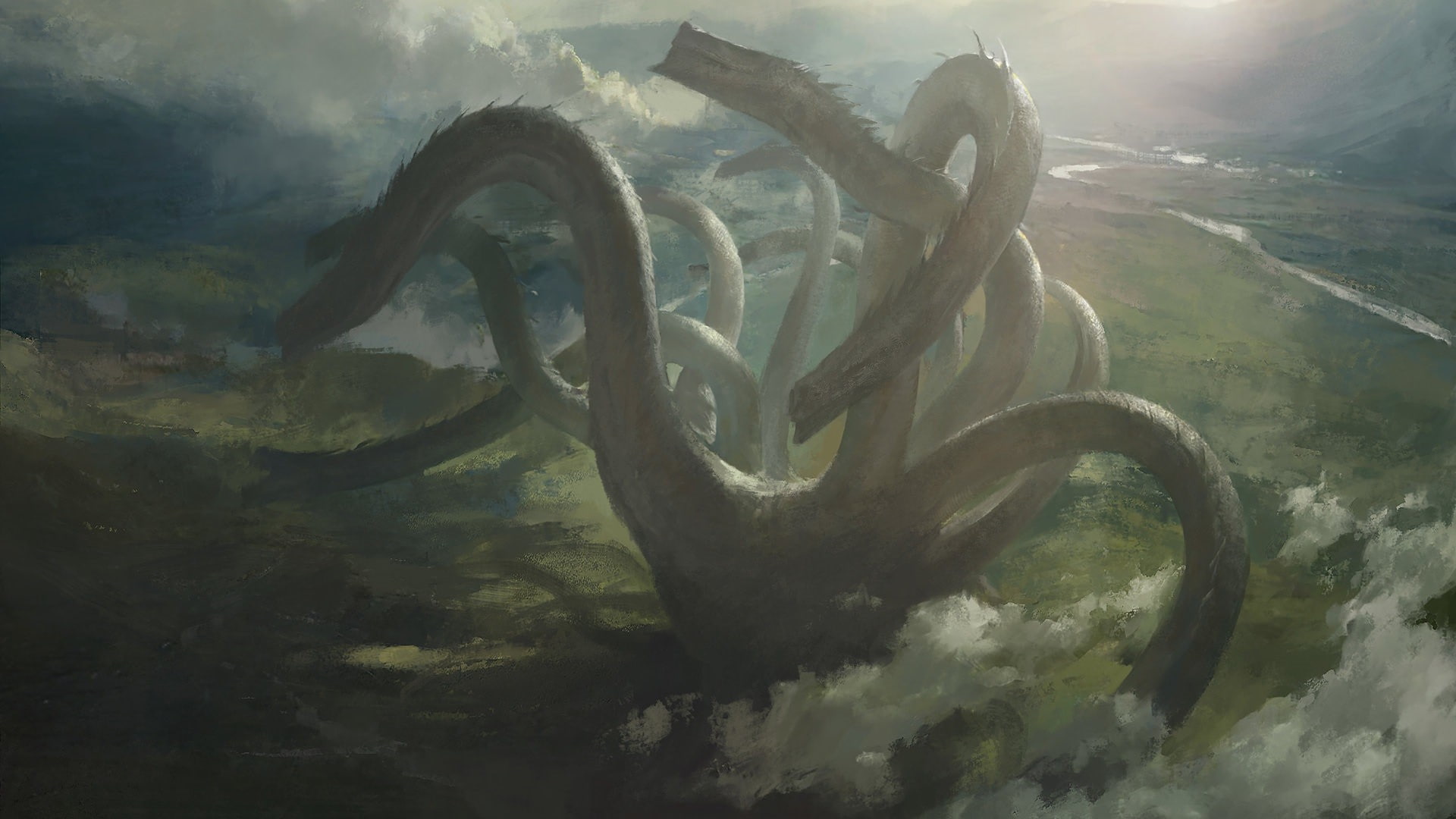 hydra, Mazert Young, 1080P, fantasy art, HD Wallpaper