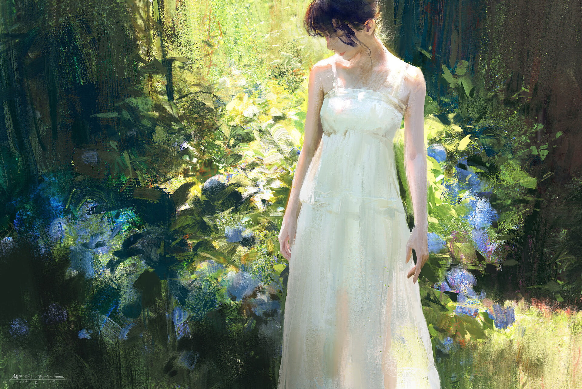 women, 1080P, artwork, Mazert Young, HD Wallpaper