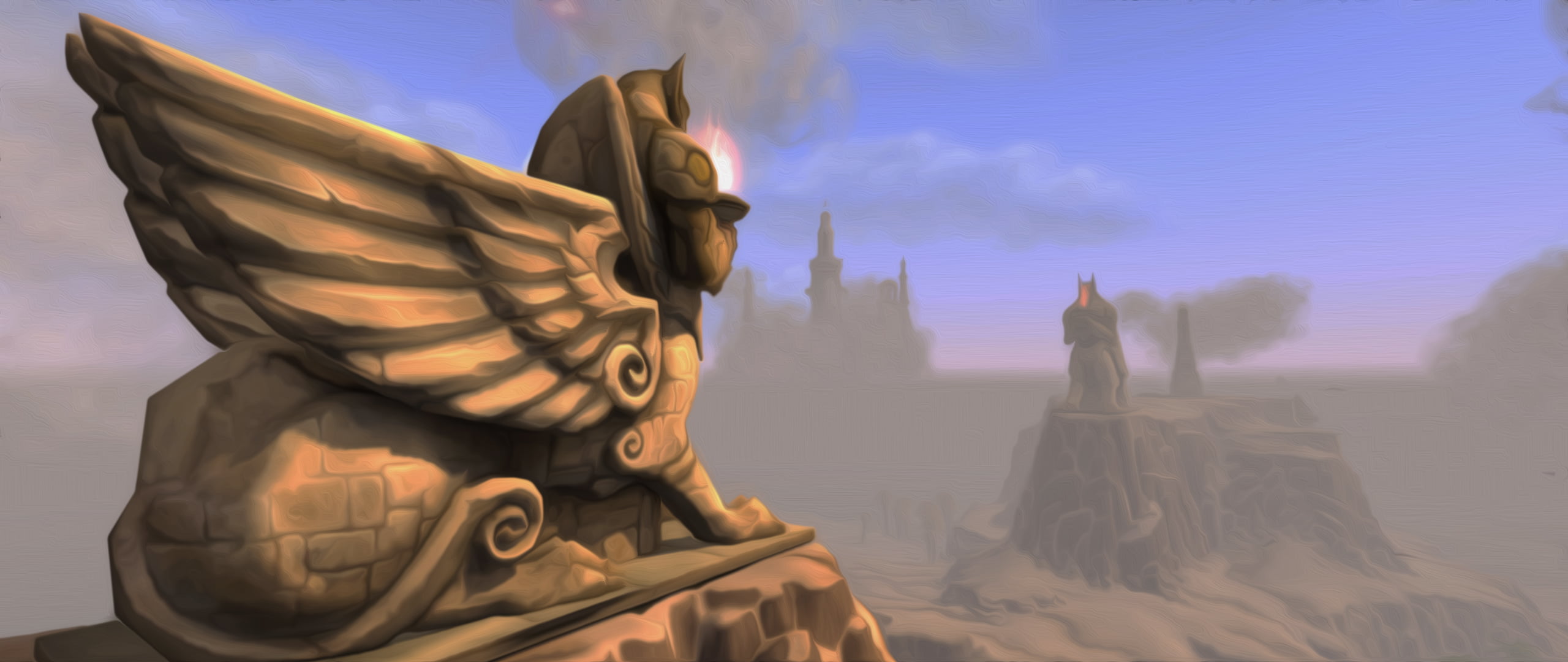 representation, the past, outdoors, WOW 3, 2K, spirituality, angel, statue, World of Warcraft, sculpture, no people, art and craft, travel, architecture, HD Wallpaper