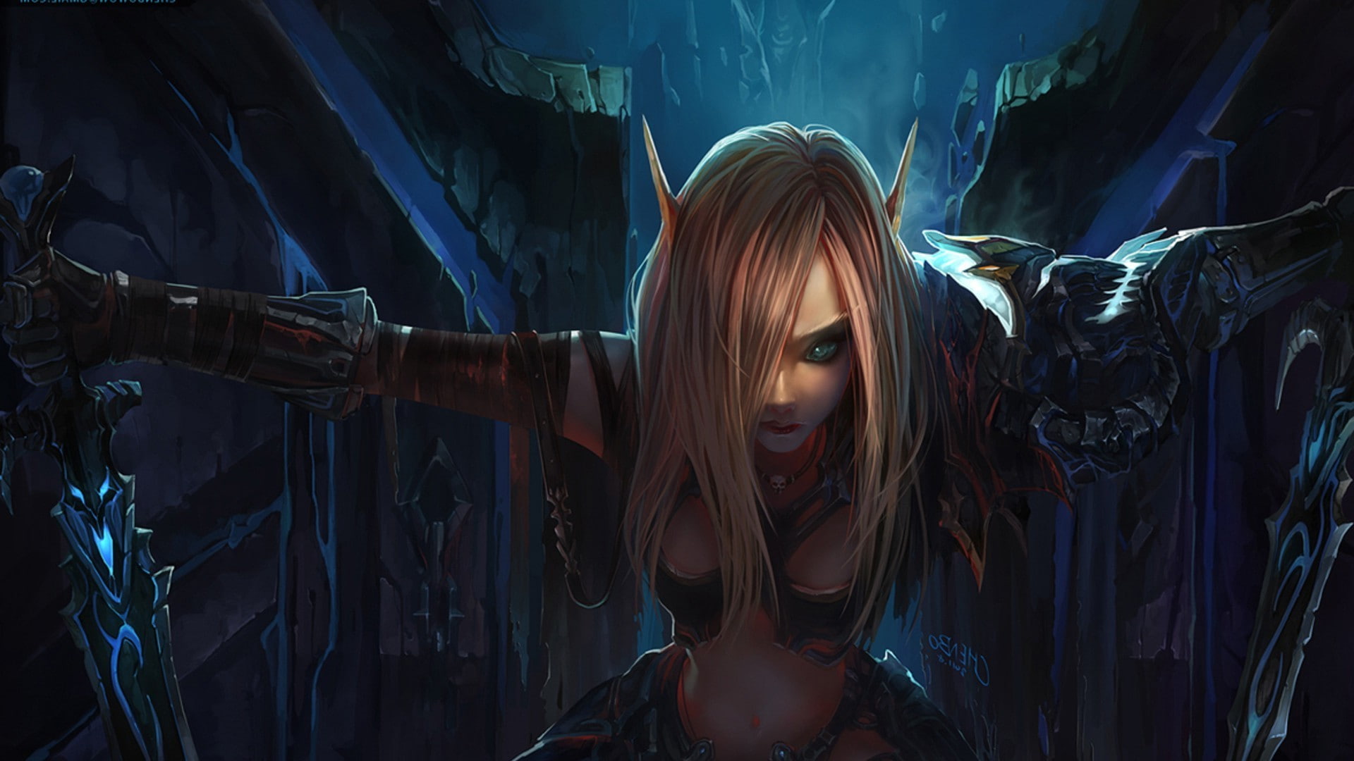 portrait, Chenbo, young adult, world of warcraft, 1080P, hair, women, long hair, headshot, looking at camera, beautiful woman, hairstyle, beauty, leisure activity, HD Wallpaper