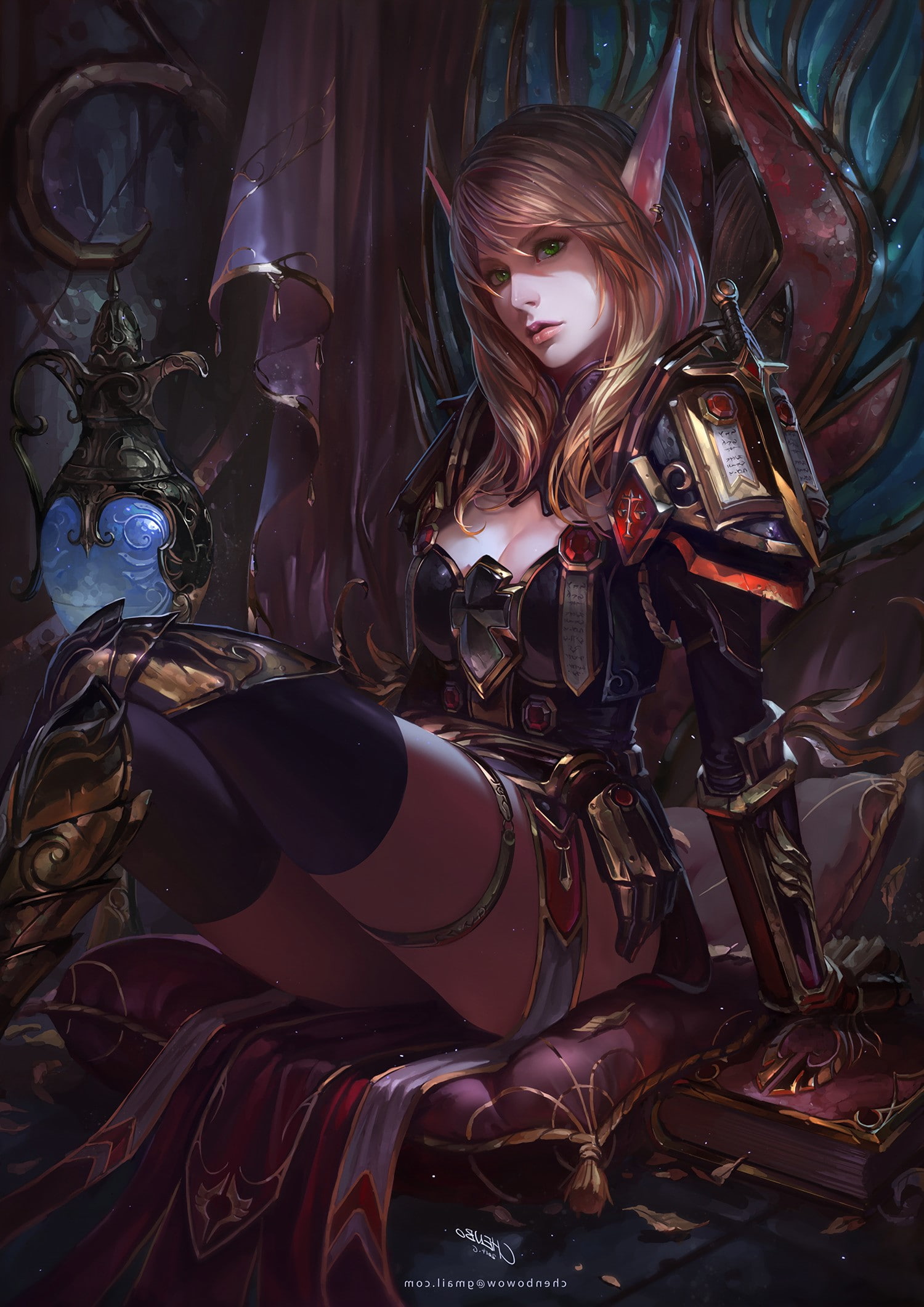 hairstyle, world of warcraft blood elf portrait display chenbo, young adult, lifestyles, leisure activity, festival, indoors, real people, women, beautiful woman, Phone HD Wallpaper