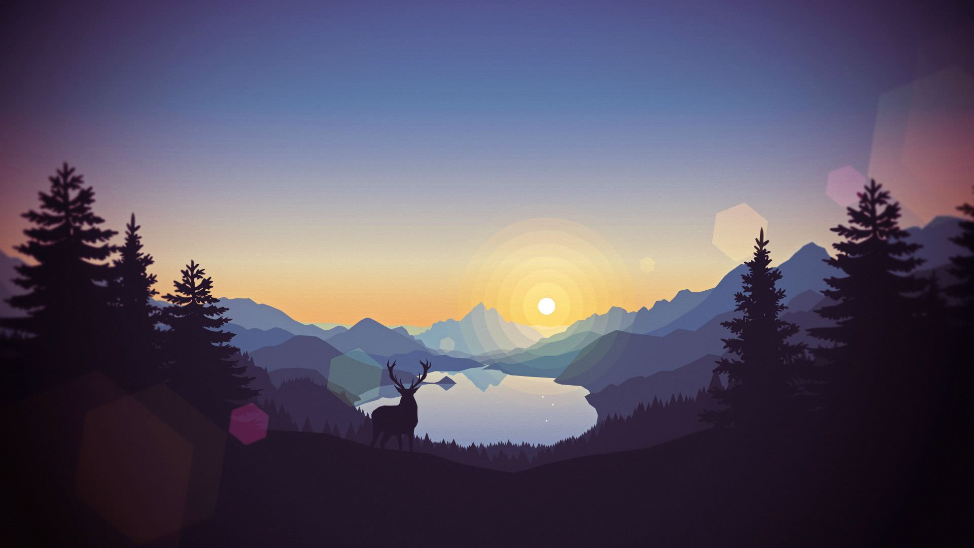 mountain range, mountain, environment, copy space, sunlight, non-urban scene, scenics - nature, nature, tranquility, tranquil scene, sunset, tree, landscape, HD Wallpaper