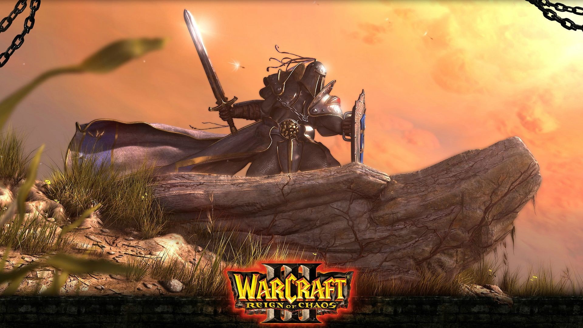 sunset, burning, no people, tree, creativity, fire, warcraft iii reign of chaos, representation, sky, art and craft, sculpture, flame, nature, plant, male likeness, HD Wallpaper
