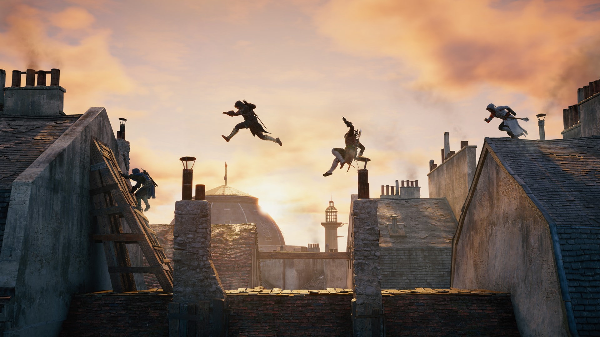 1080P, Assassins Creed  video games  rooftops  sequence photography  parkour, HD Wallpaper